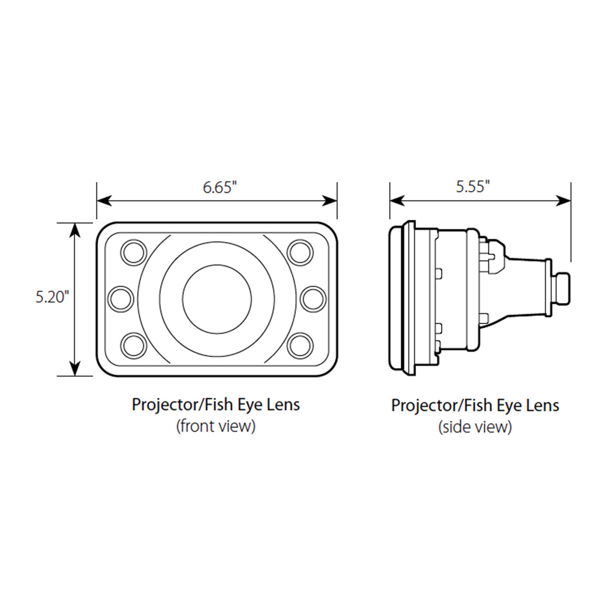 Rectangular Halogen Headlamp