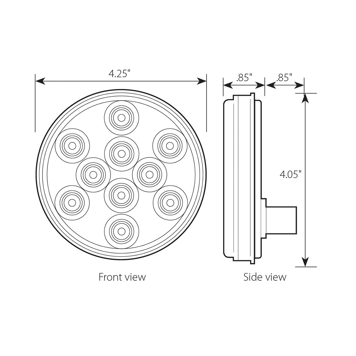 Mega 10 Plus Series 4" LED Light