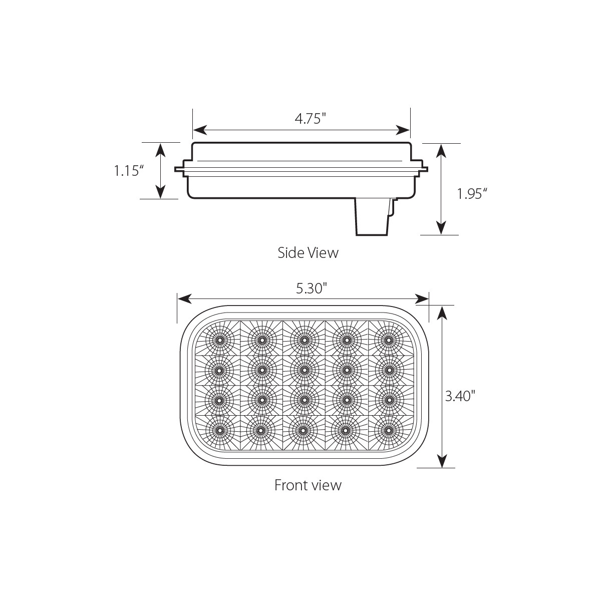 Spyder Series Rectangular High Profile LED Light