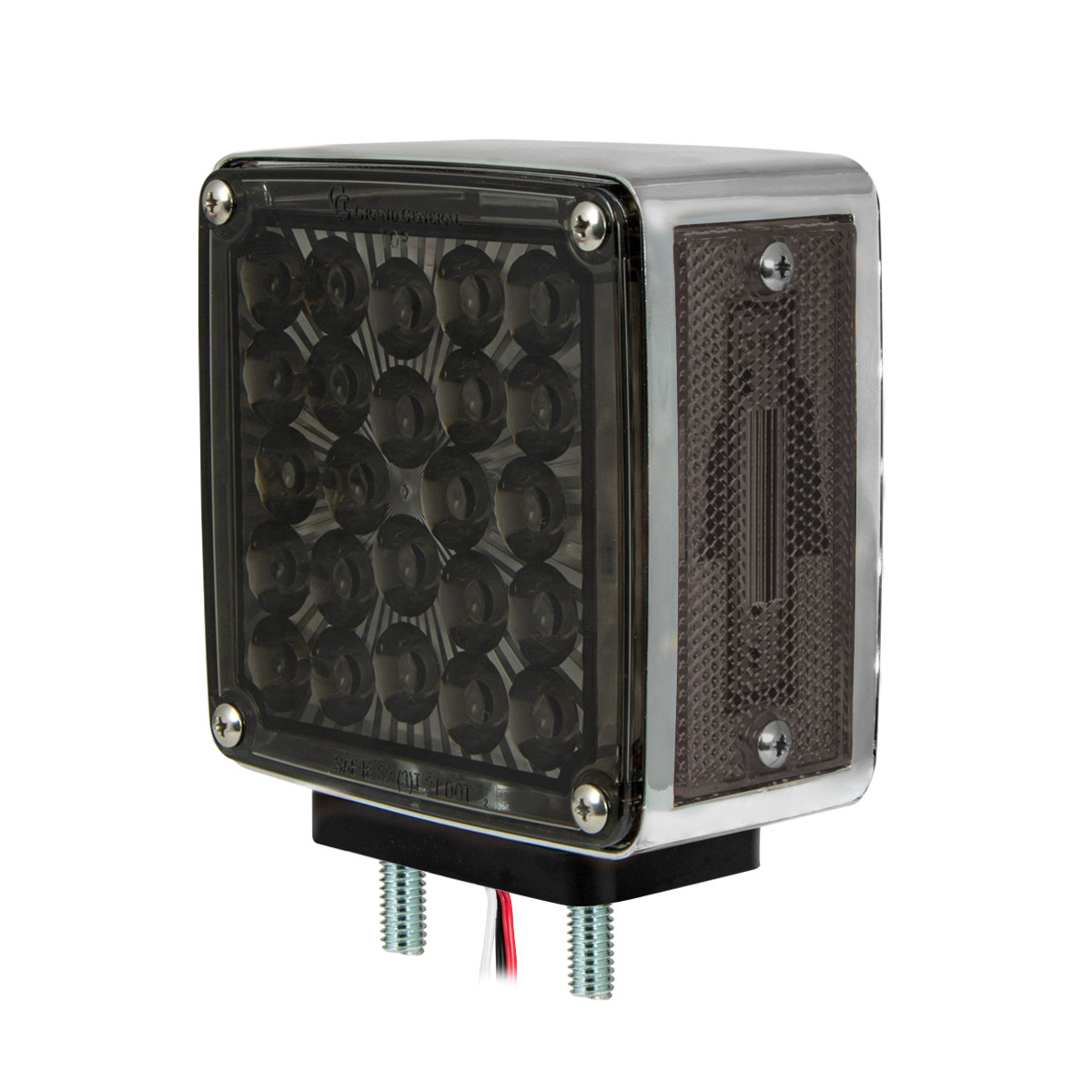 Pearl Series Sq. Double Face High Power LED Pedestal Light in Smoke Lens