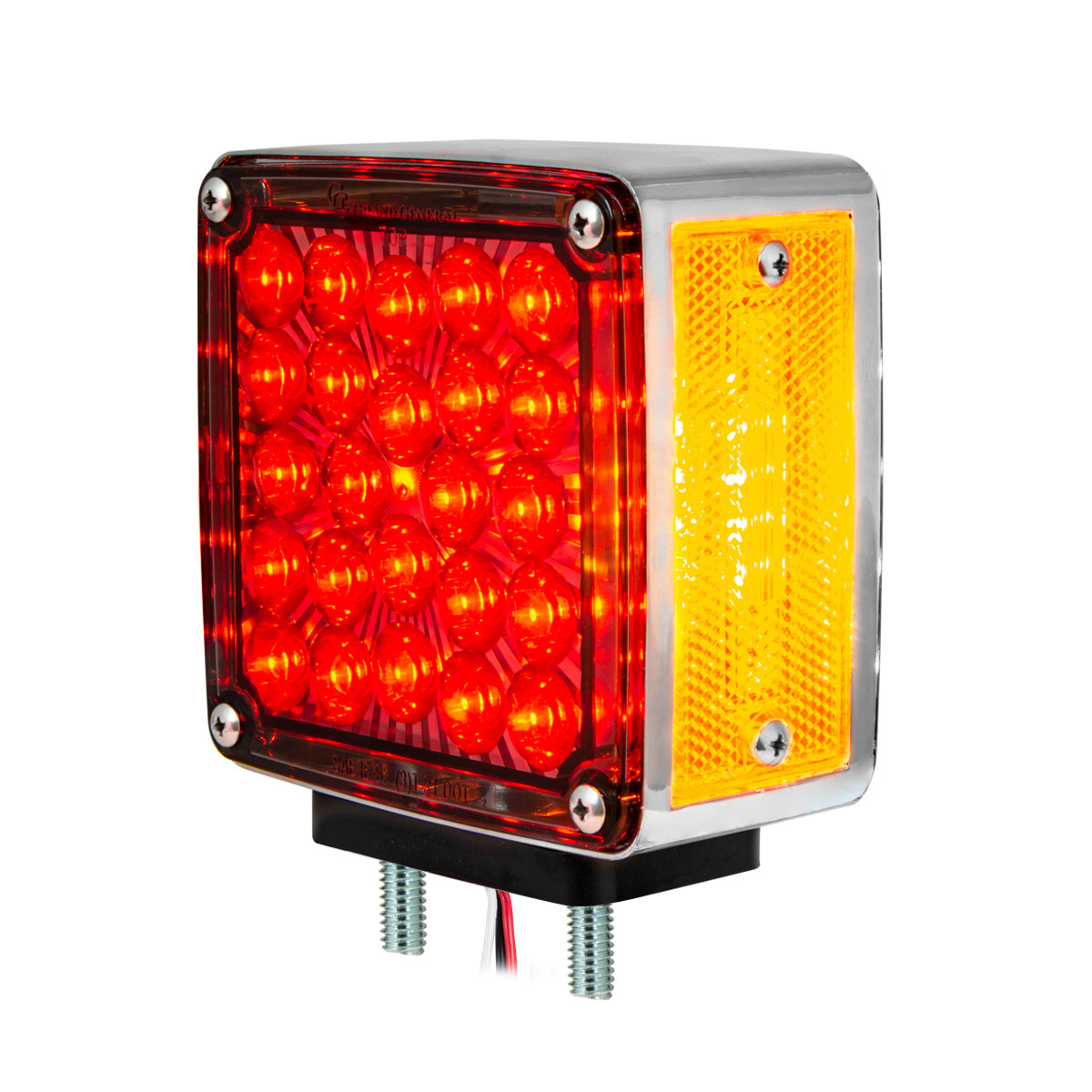 Pearl Series Sq. Double Face High Power LED Pedestal Light in Smoke Lens - Thumbnail 2