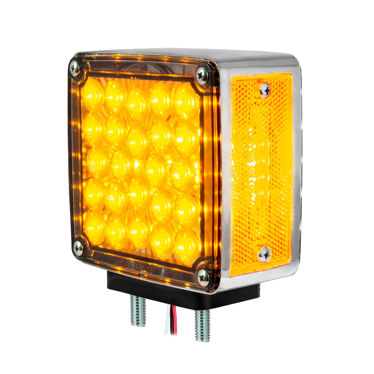 Pearl Series Sq. Double Face High Power LED Pedestal Light in Smoke Lens - Thumbnail 2