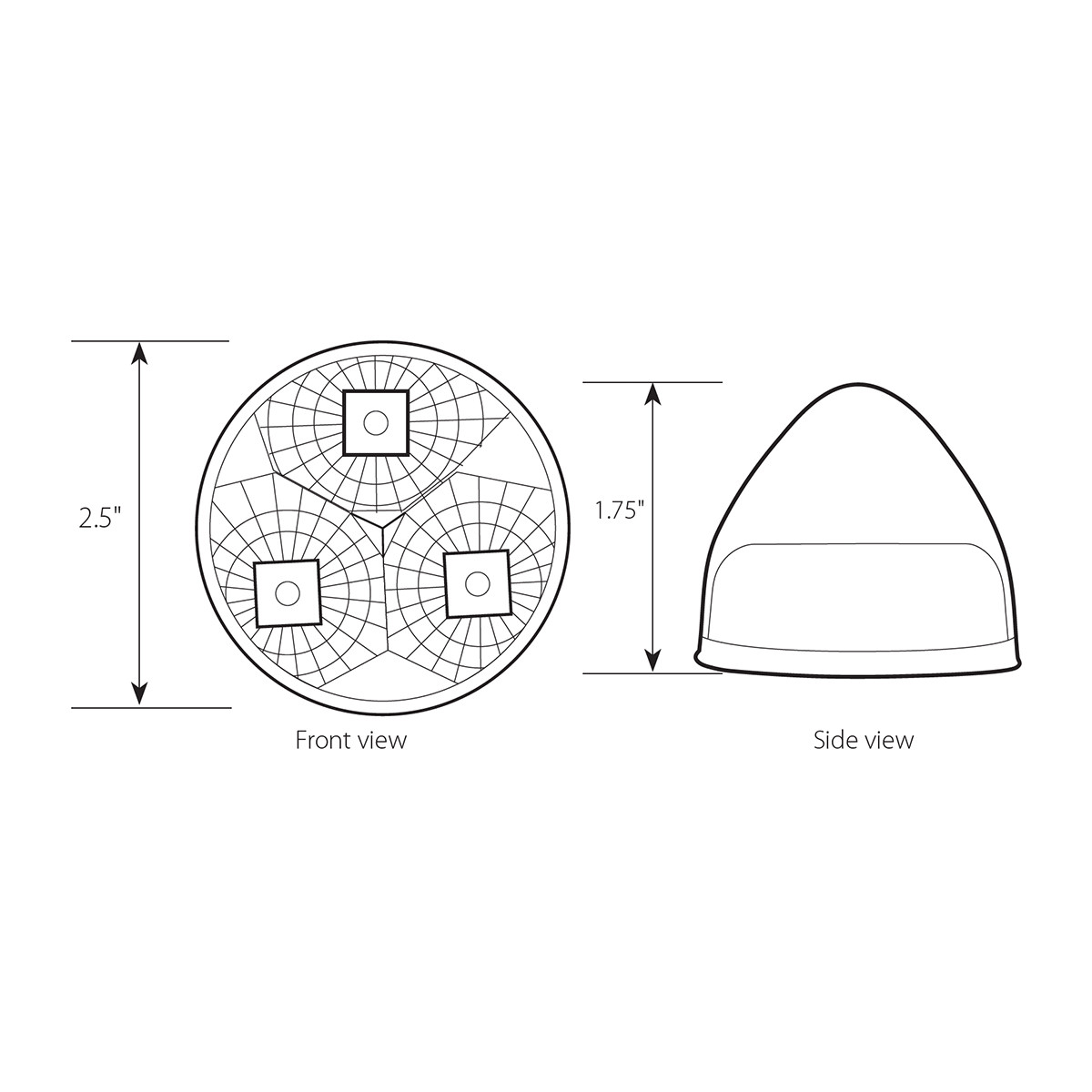 Spyder Series 2-1/2" Beehive LED Light