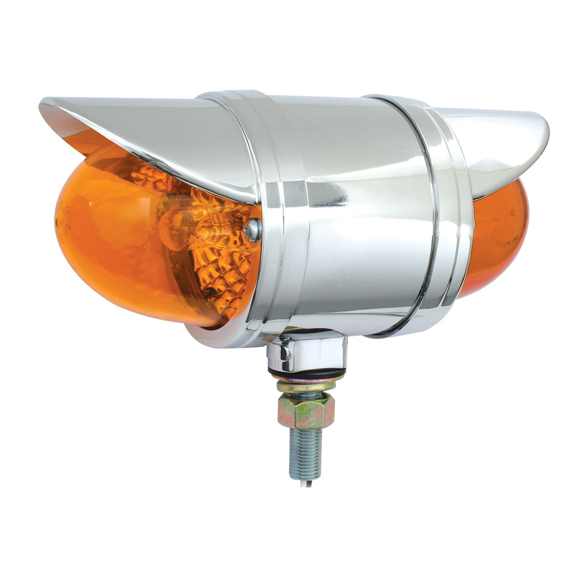 Spyder Series Double Face Chrome Die Cast Light with Cr. Plastic Bezel & Visor