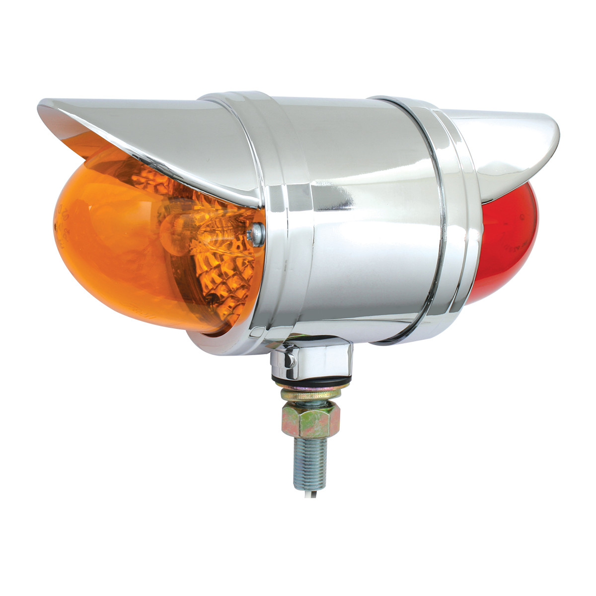 Spyder Series Double Face Chrome Die Cast Light with Cr. Plastic Bezel & Visor - Thumbnail 2