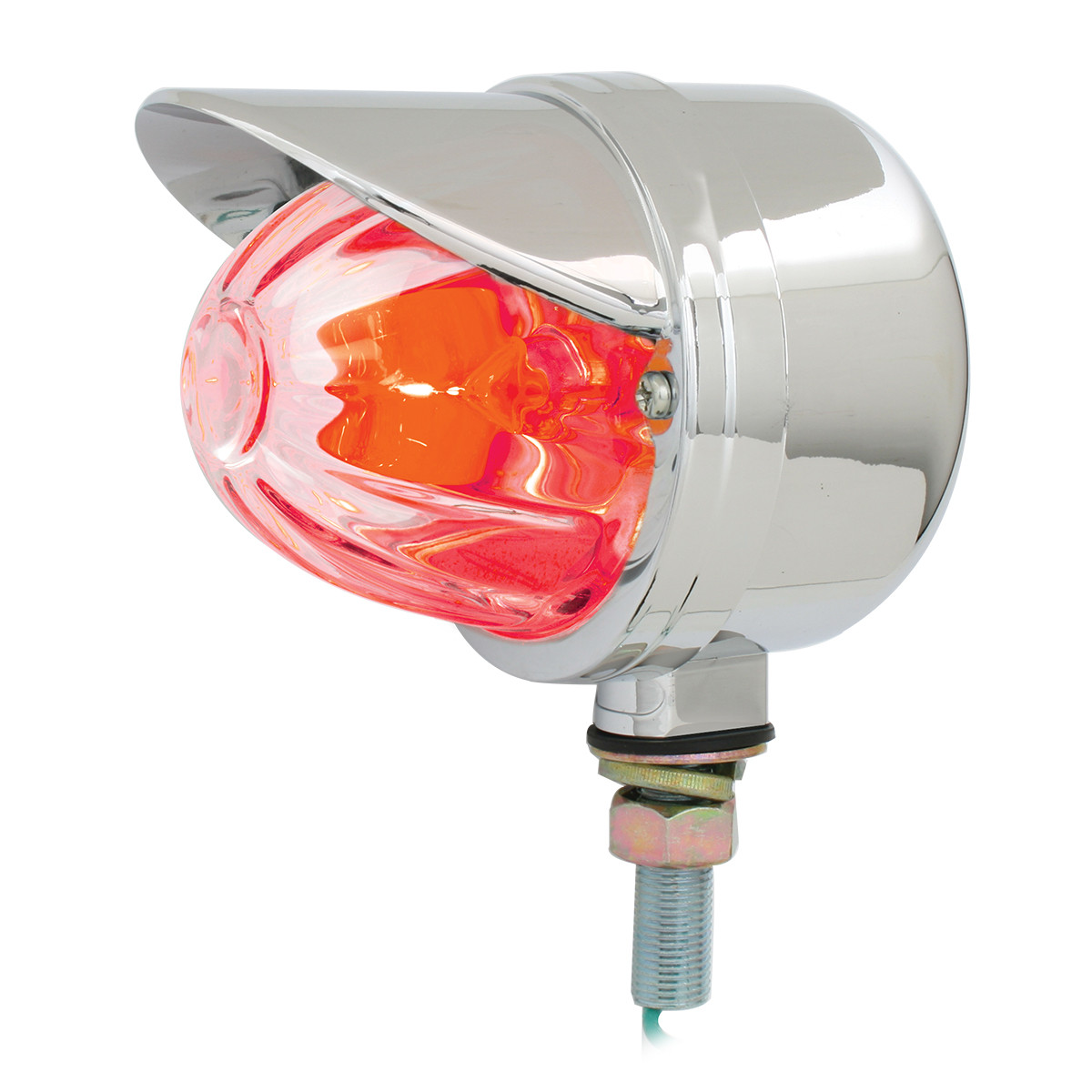 Single Face Chrome Die Cast Auxiliary Clear Glass Lens Light