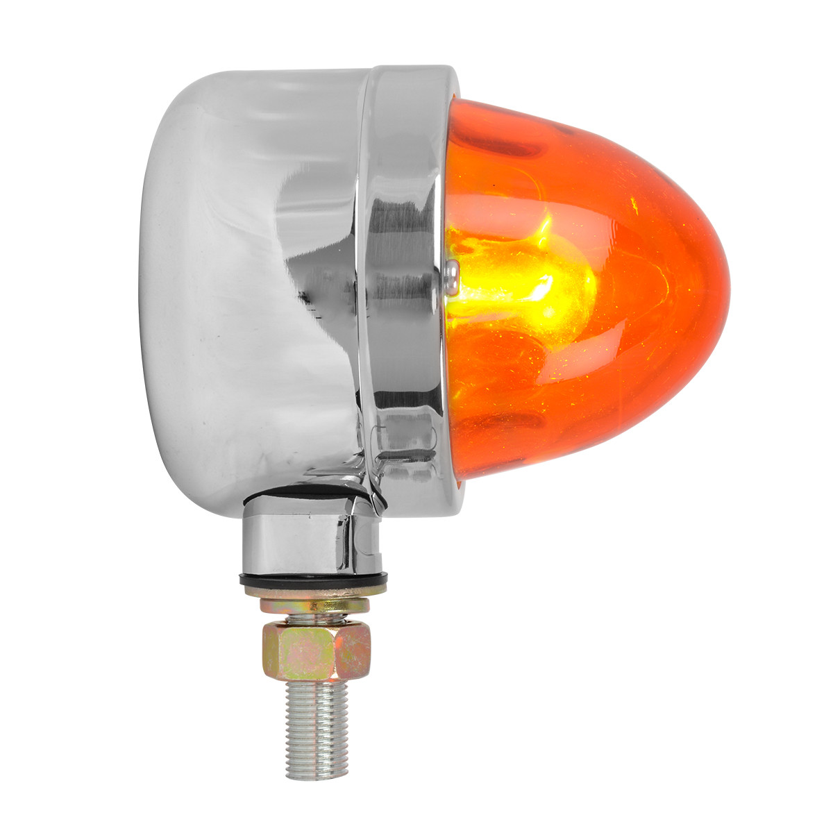 Single Face Chrome Die Cast Auxiliary Color Glass Lens Light