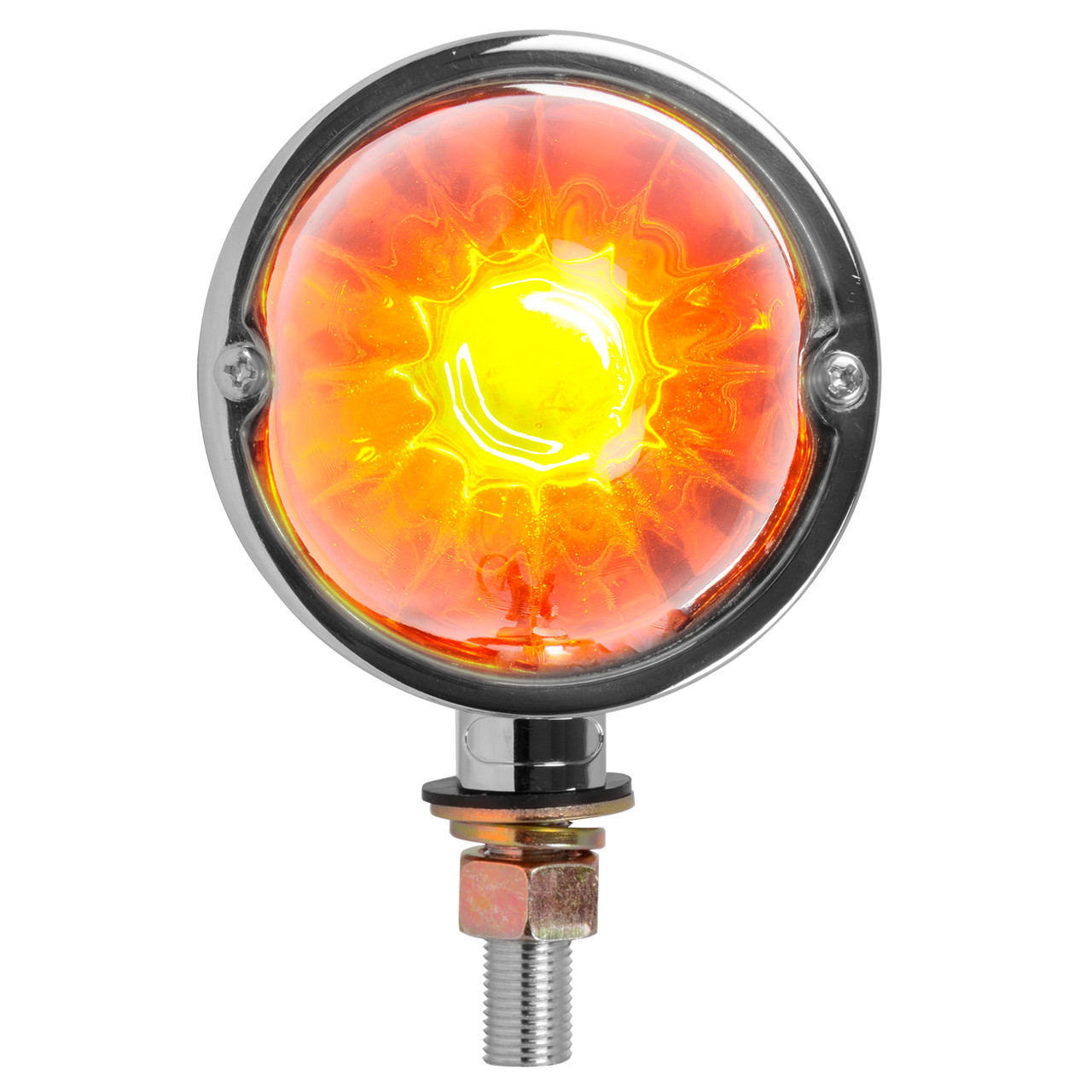 Single Face Chrome Auxiliary Watermelon Glass Lens Light