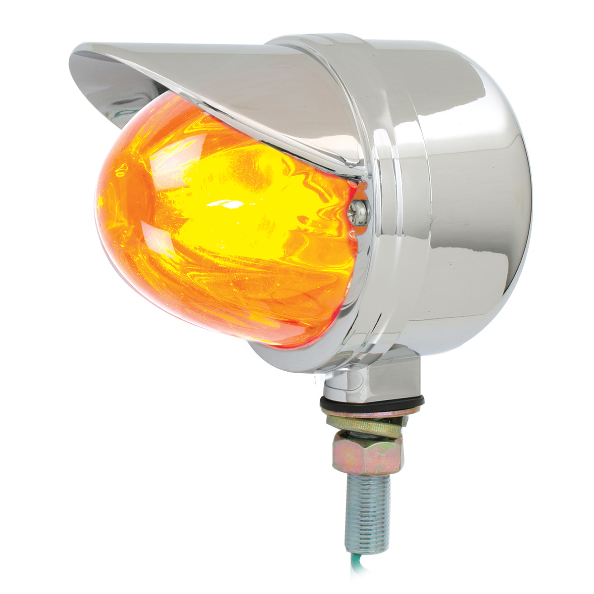 Single Face Chrome Auxiliary Watermelon Glass Lens Light