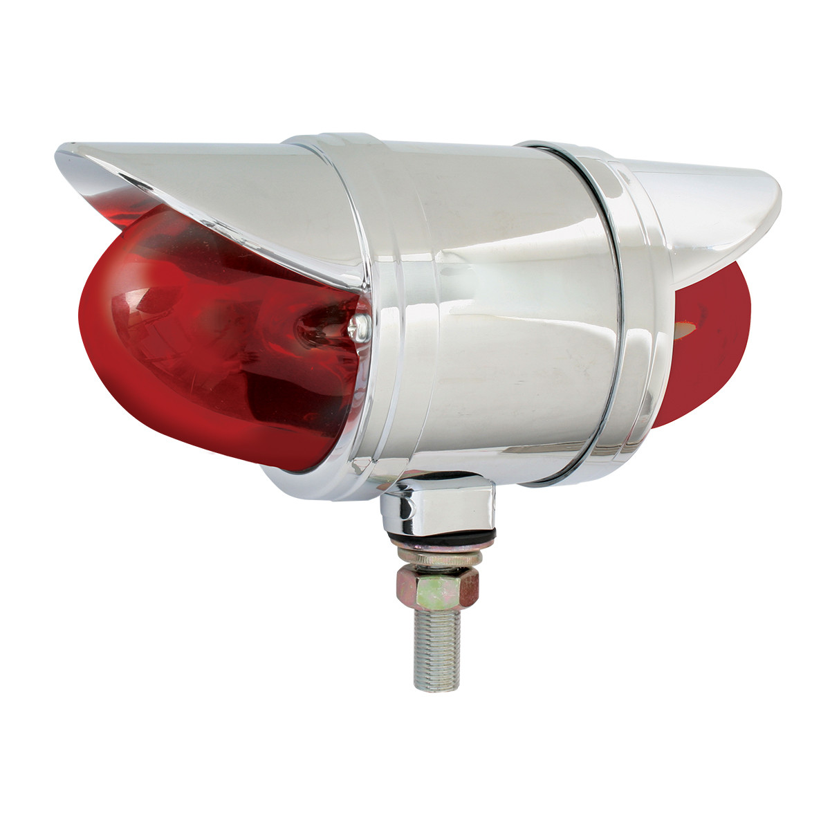 Double Face Chrome Die Cast Auxiliary Glass Lens Light