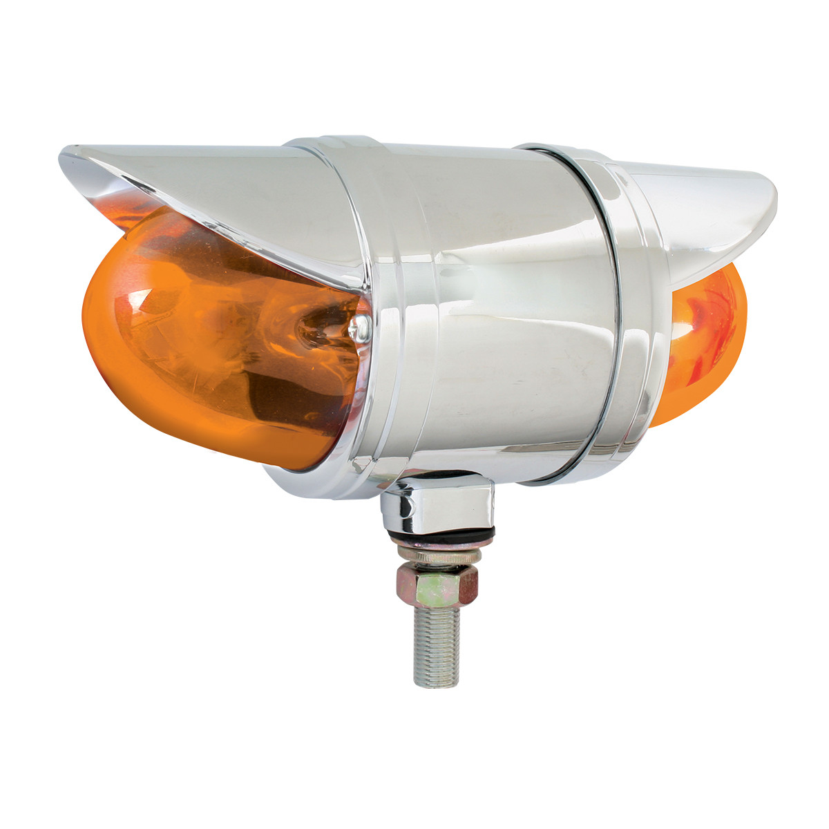 Double Face Chrome Die Cast Auxiliary Glass Lens Light