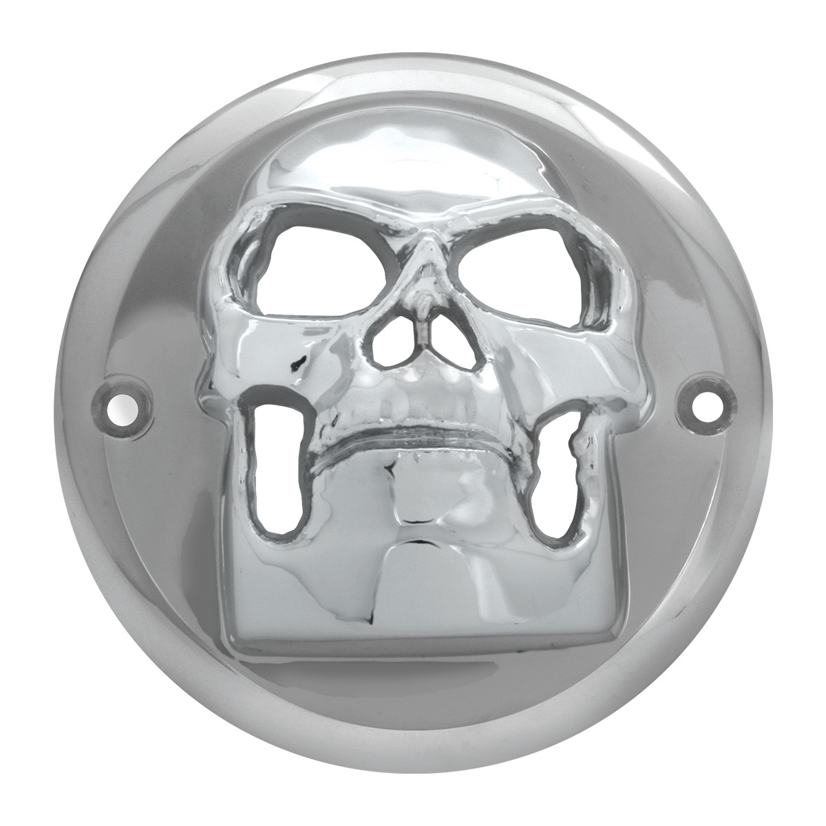 Chrome Plastic Skull Bezel