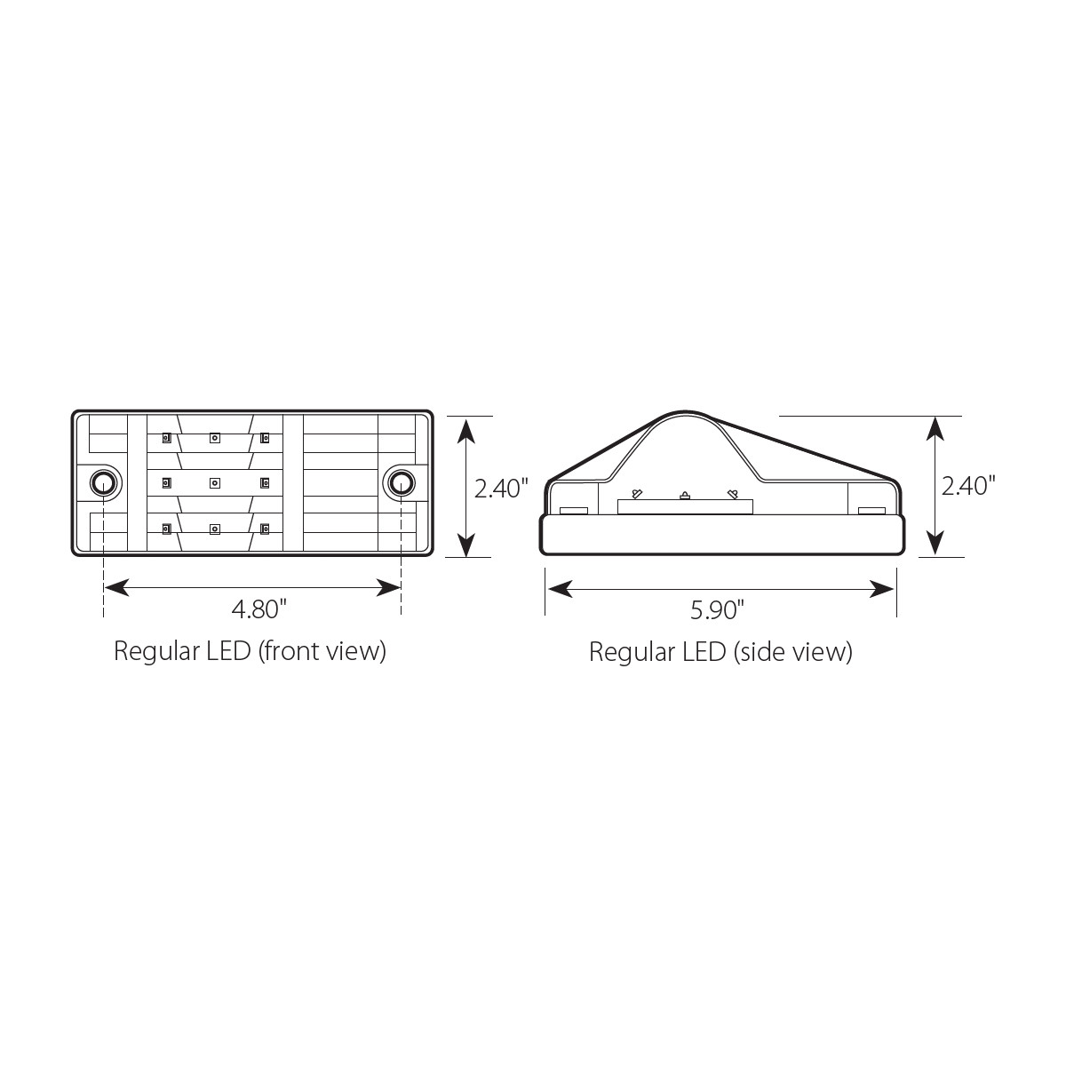 Rectangular Side Turn & Marker LED Light