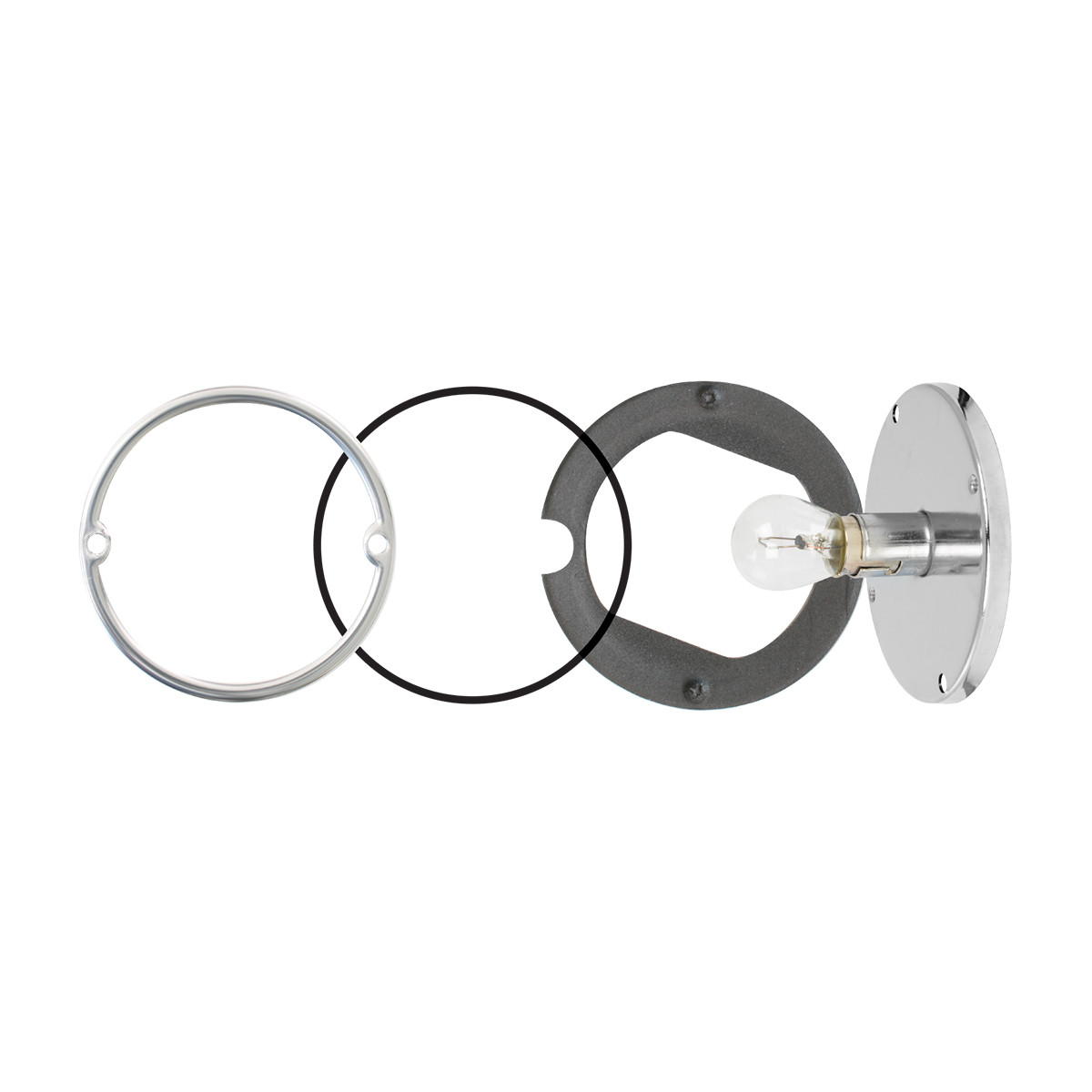 3.5" Dia. Glass Flush Mount Light Replacement Parts