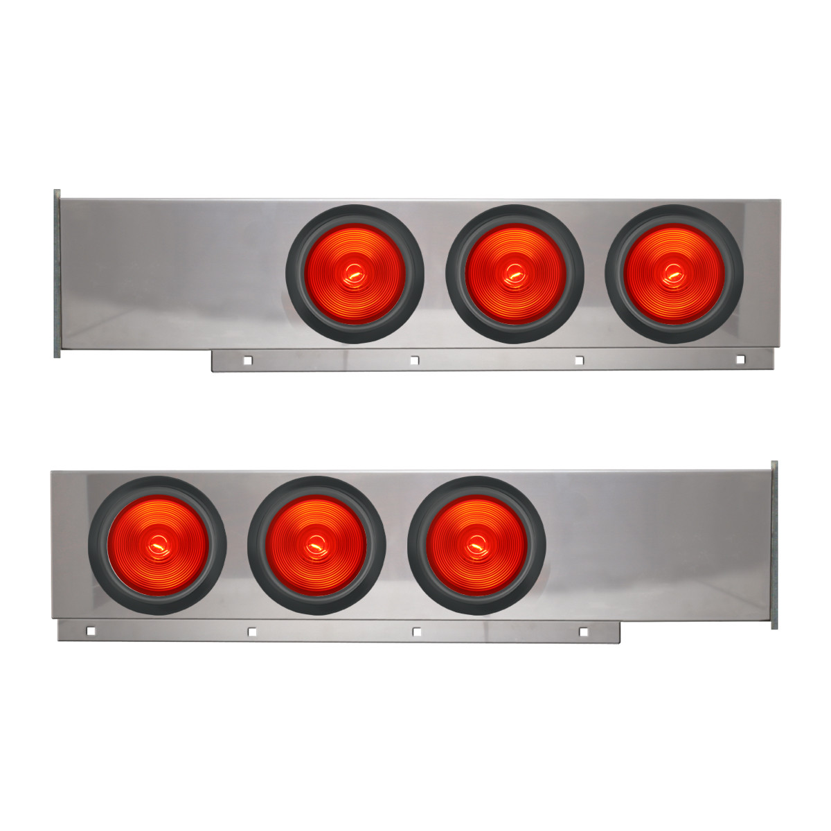 2-Pc Chrome Plated Steel Light Bar