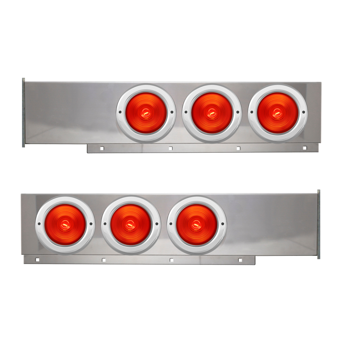 2-Pc Chrome Plated Steel Light Bar