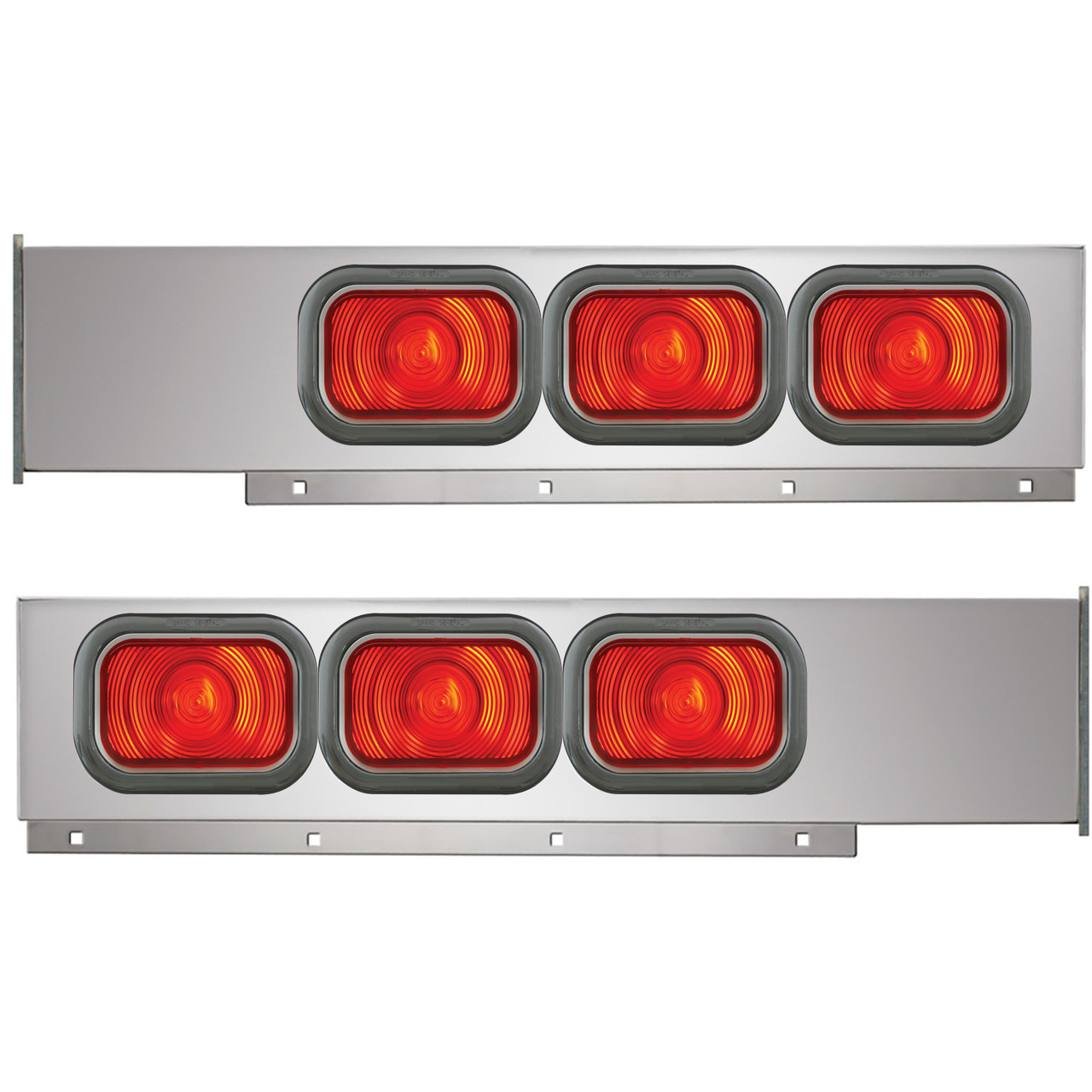 2-Pc Chrome Plated Steel Light Bar