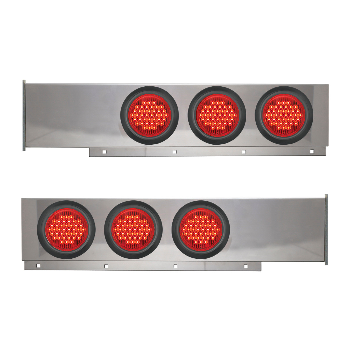 2-Pc Chrome Plated Steel Light Bar - Thumbnail 2