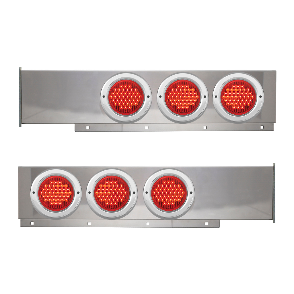 2-Pc Chrome Plated Steel Light Bar - Thumbnail 2