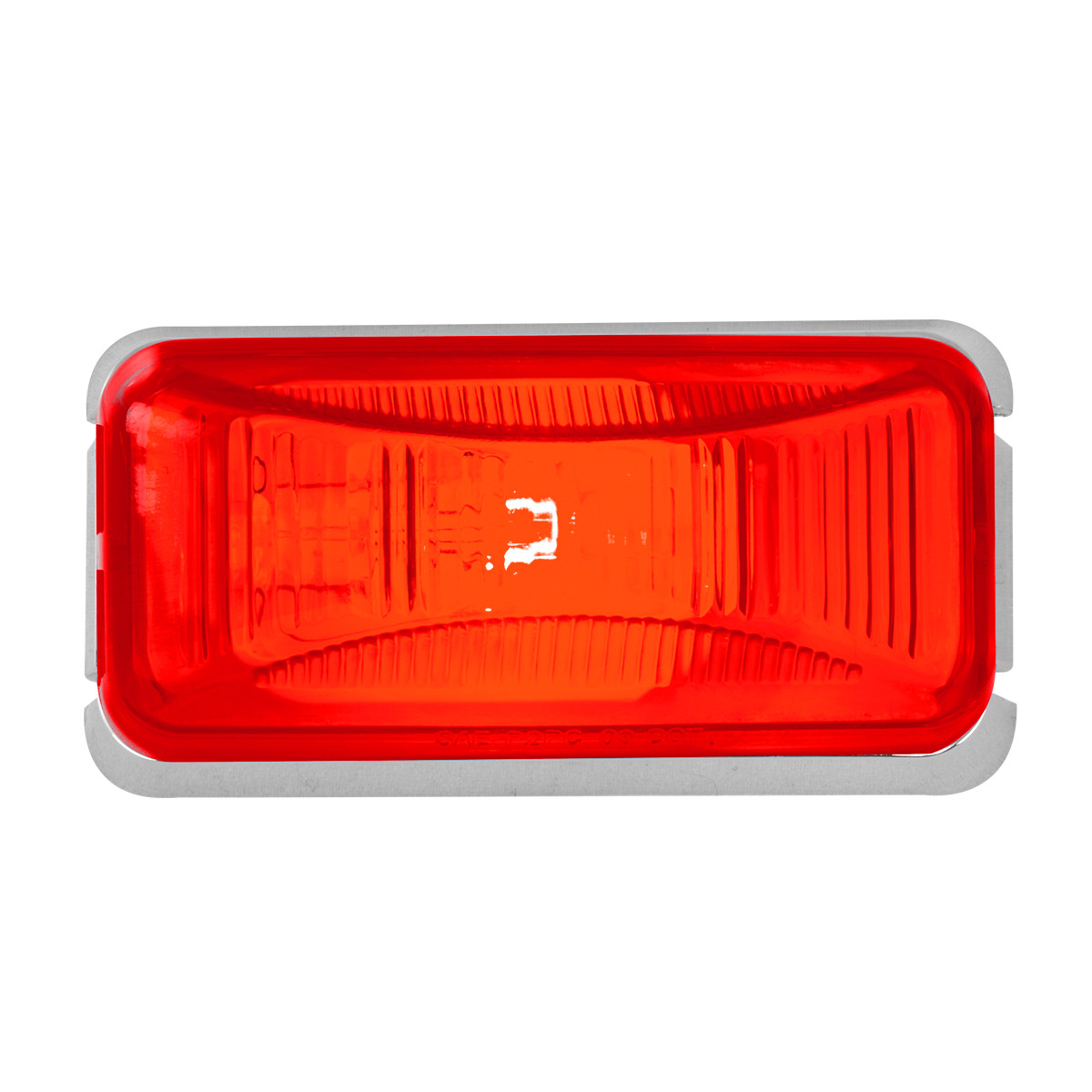 Small Rectangular Single Bulb Sealed Light w/ Chrome Base