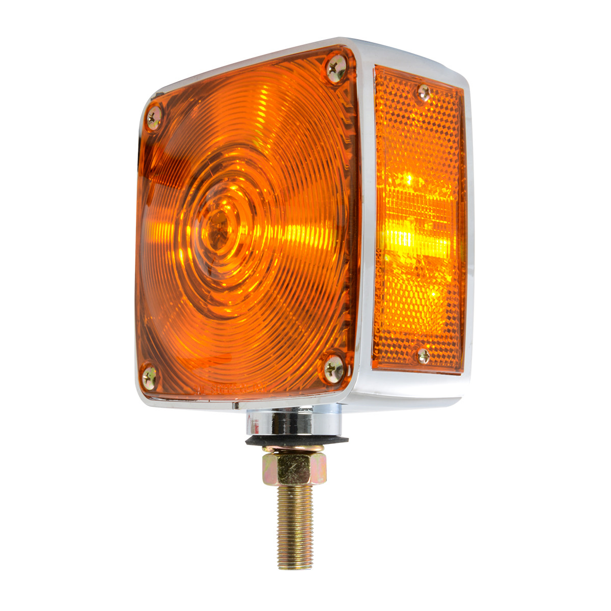 Square Double Face Pedestal Light w/ Side Marker - Thumbnail 2