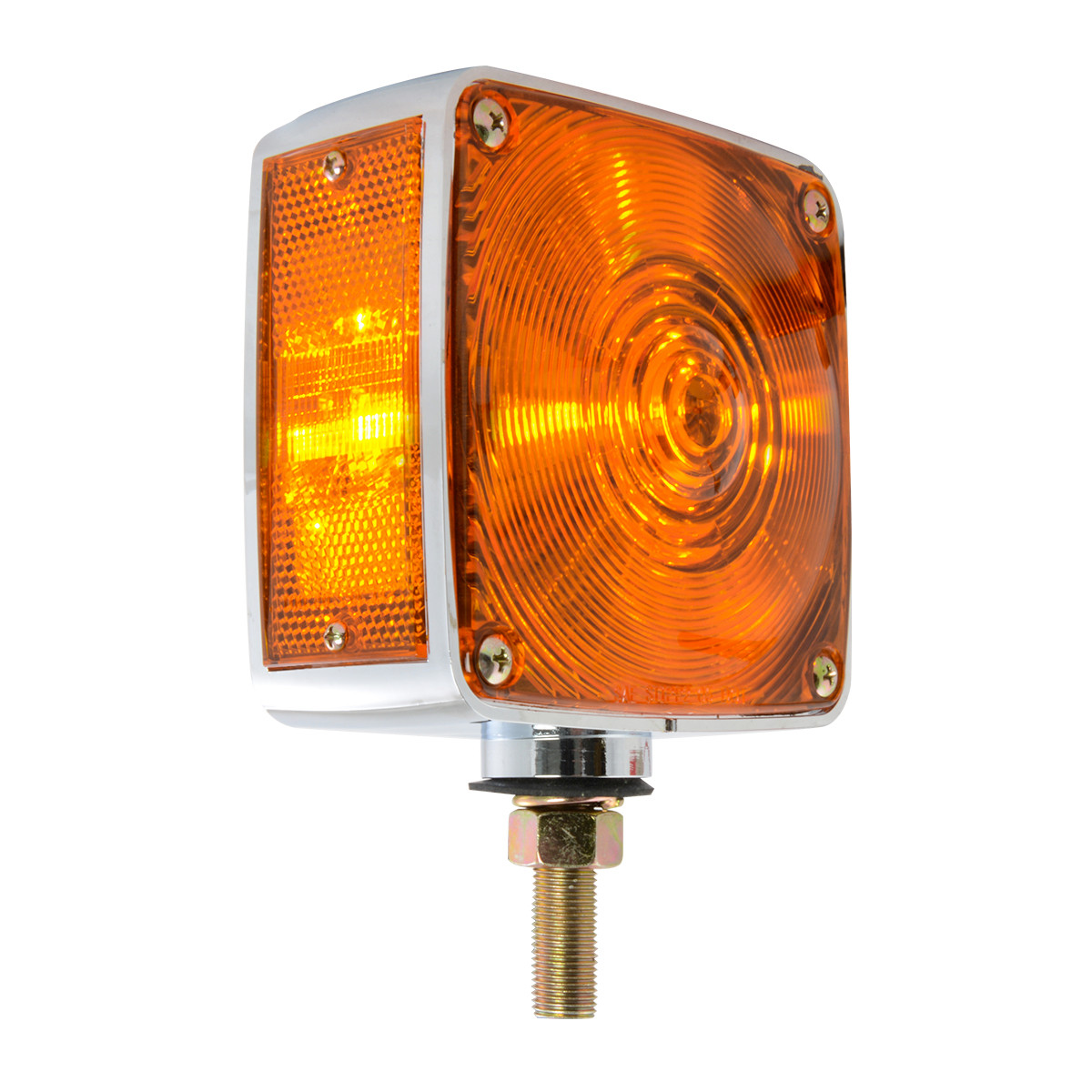 Square Double Face Pedestal Light w/ Side Marker - Thumbnail 2