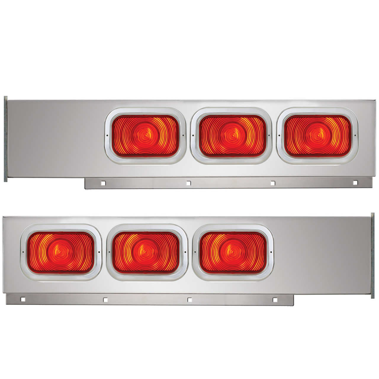 2-Pc Chrome Plated Steel Light Bar