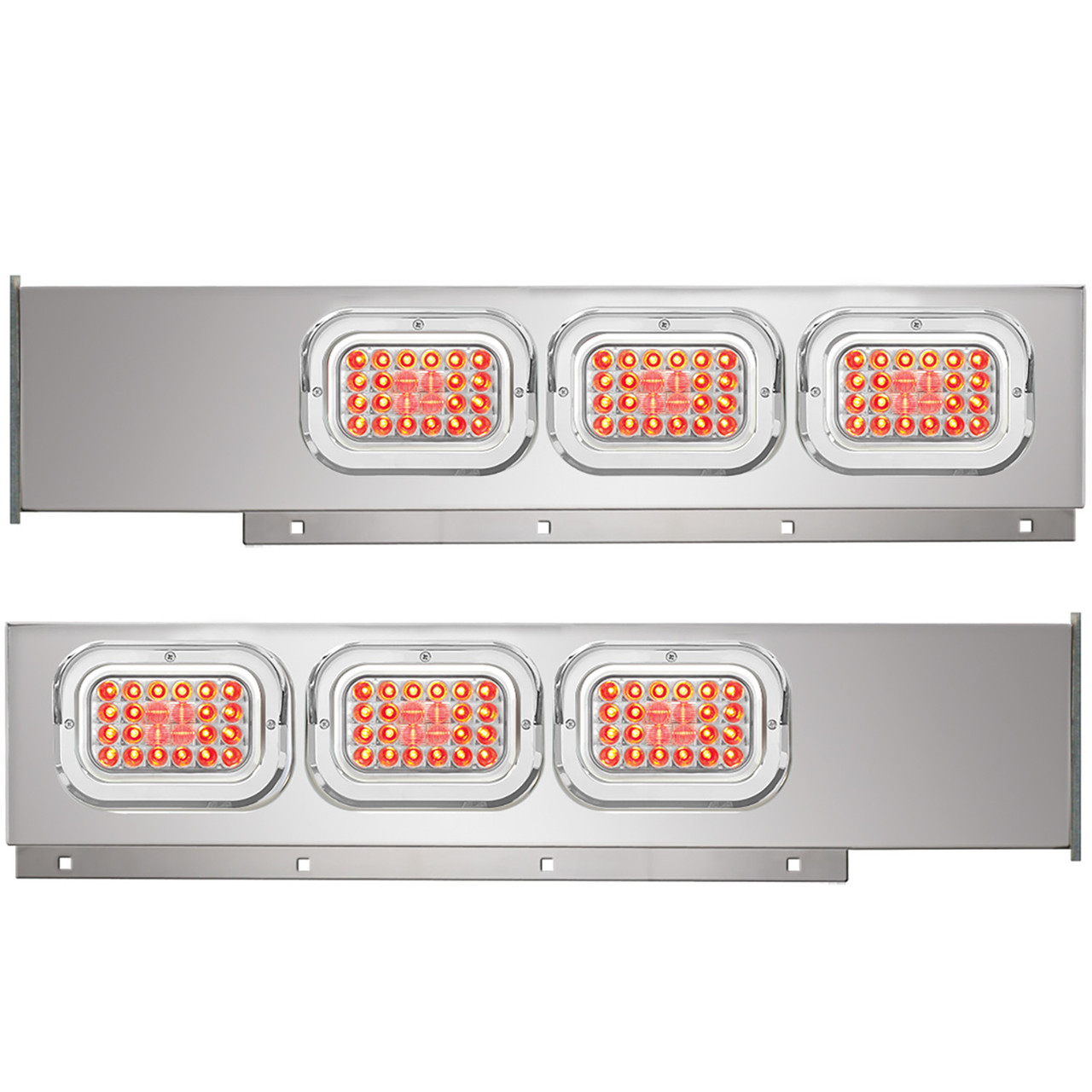 2-Pc Chrome Plated Steel Light Bar