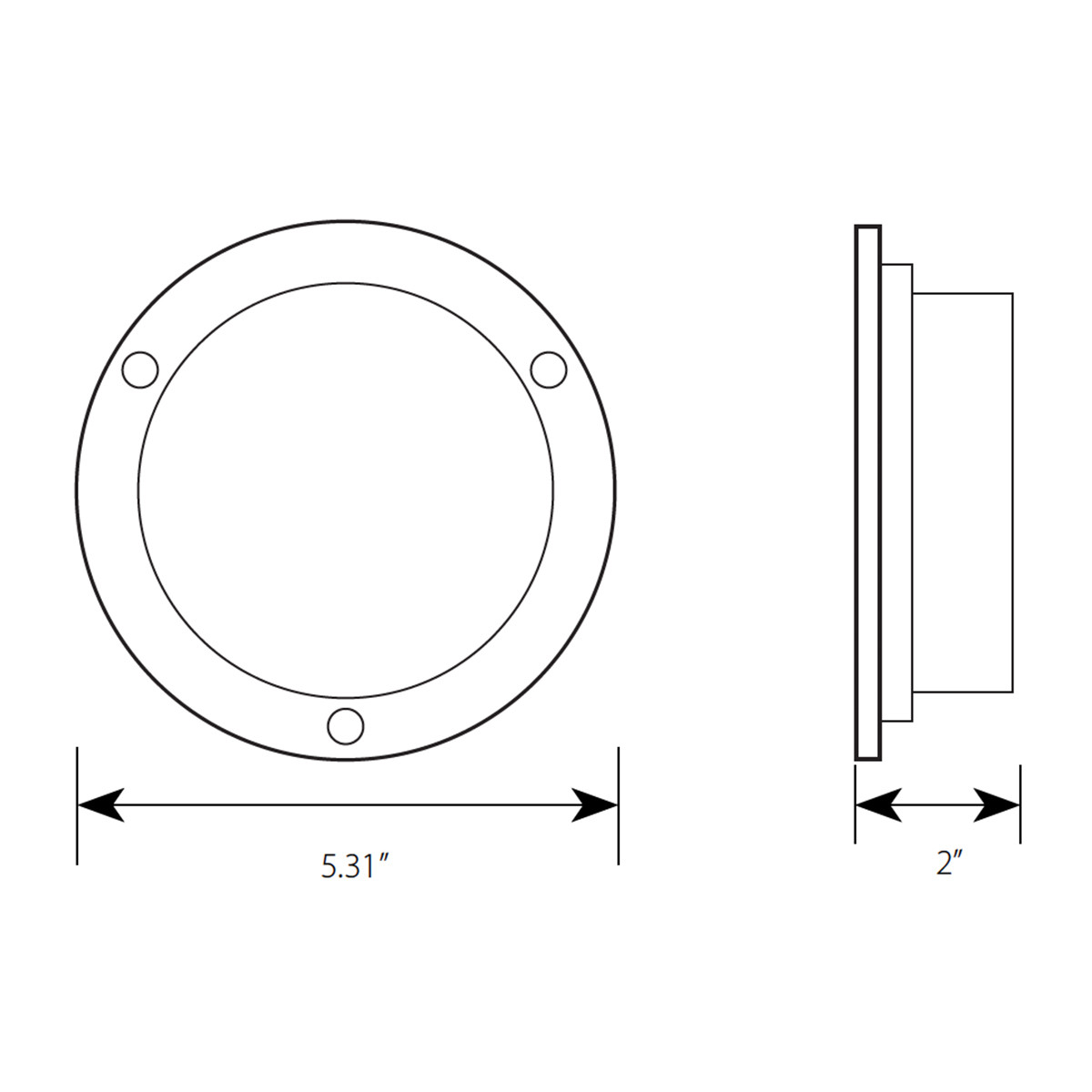 4" Flange Mount Light with Chrome Die Cast Housing