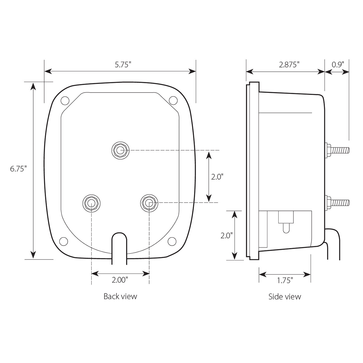 Spyder Series Multi-Function Three Stud Combination LED Light