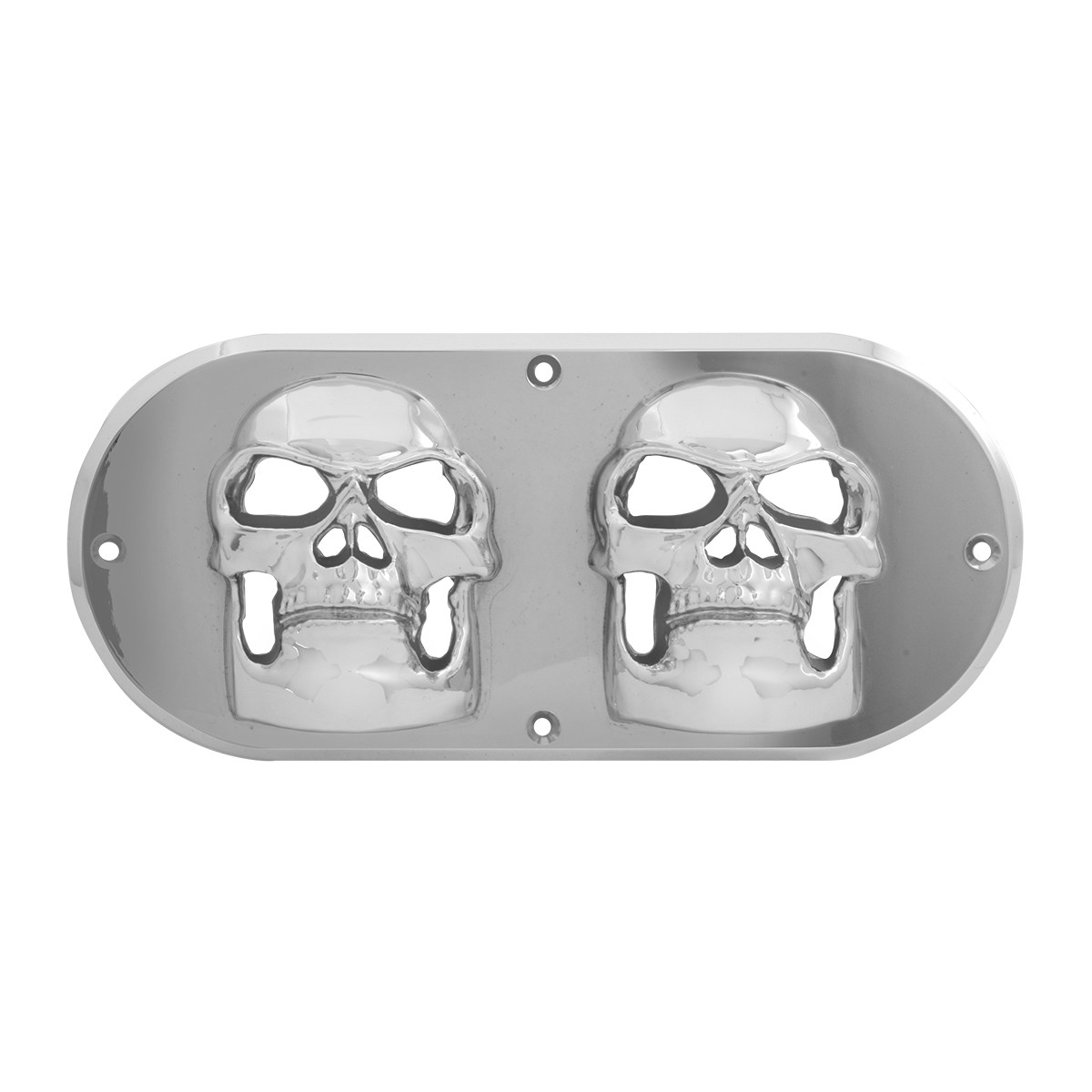 Chrome Plastic Skull Bezel