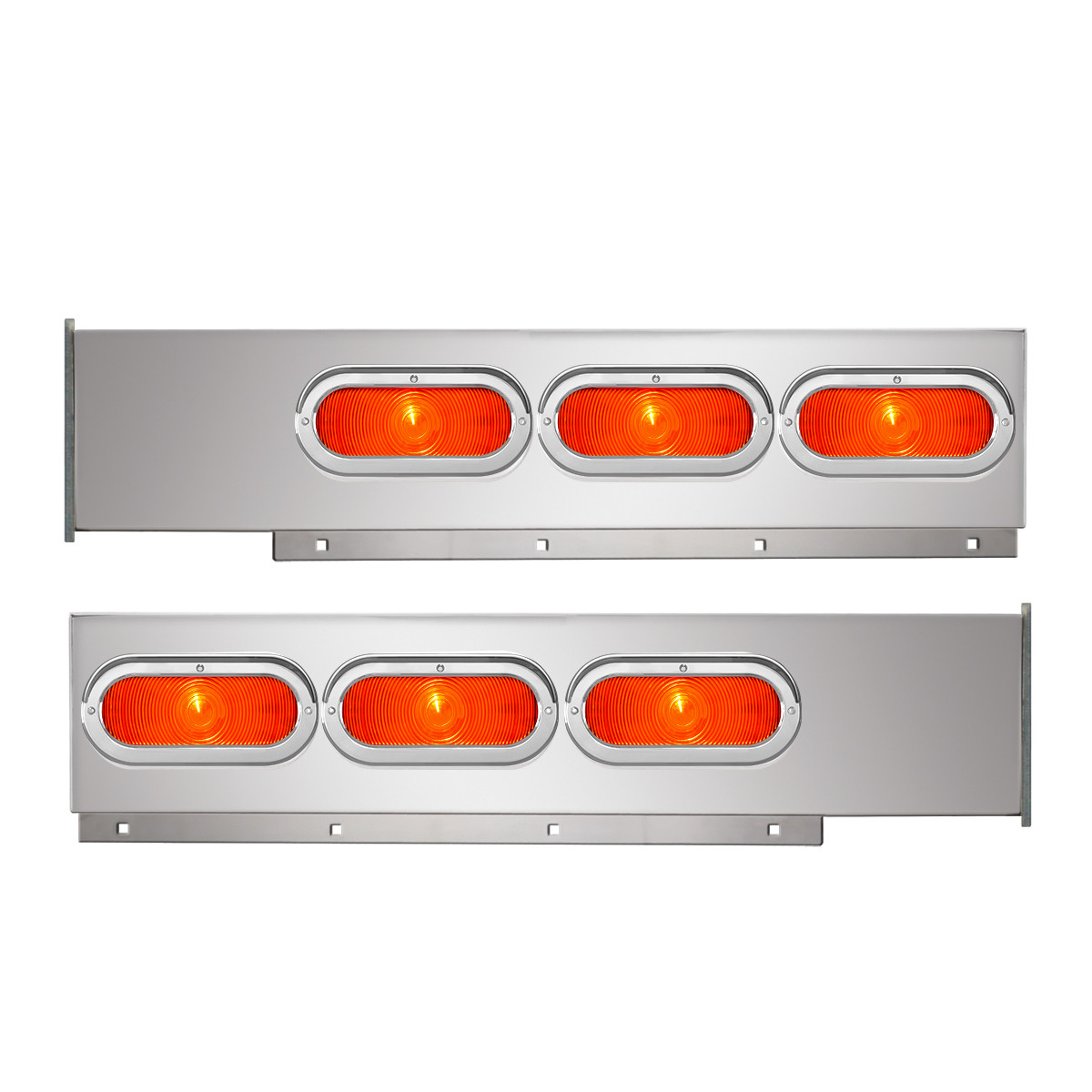 2-Pc Chrome Plated Steel Light Bar