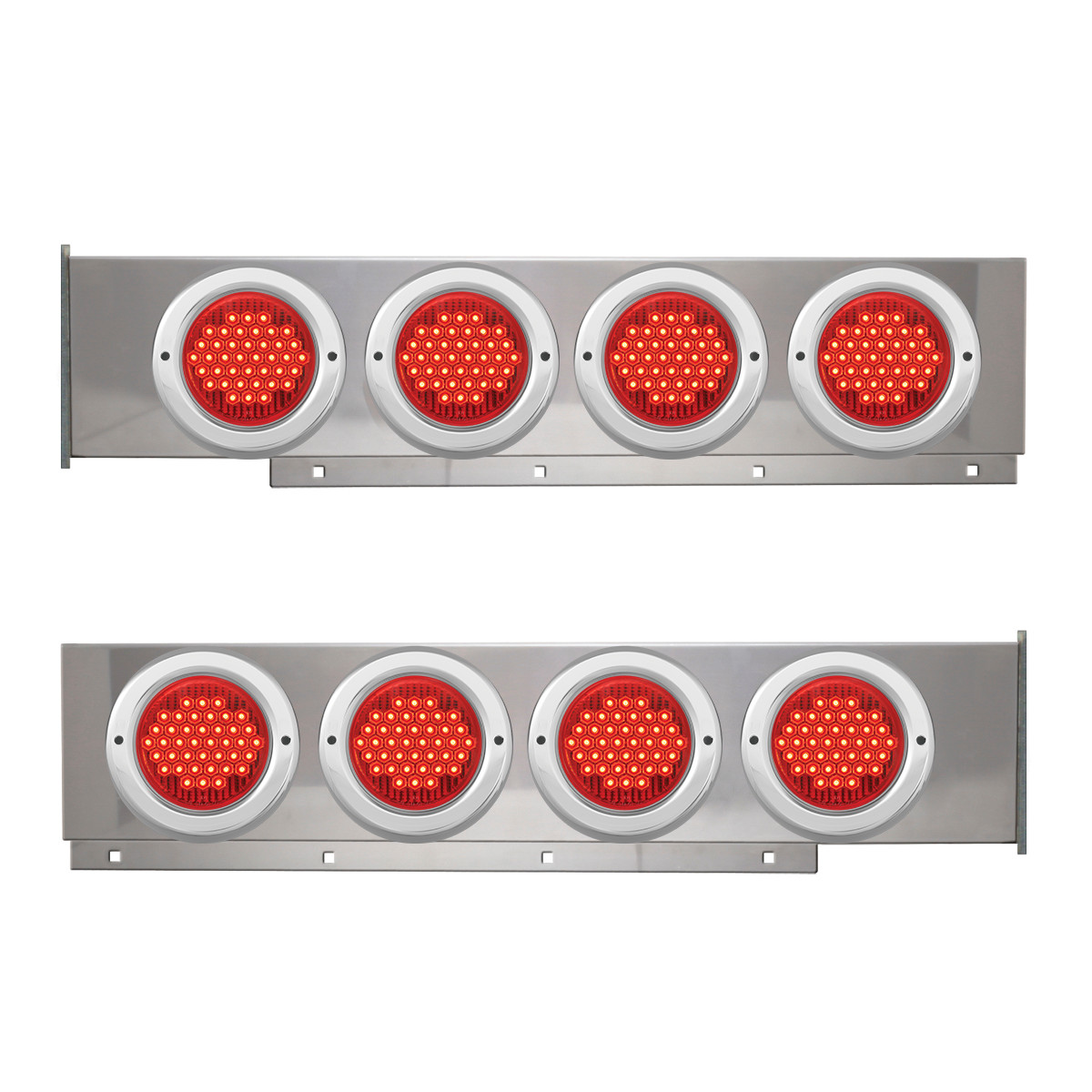 2-Pc Chrome Plated Steel Light Bar