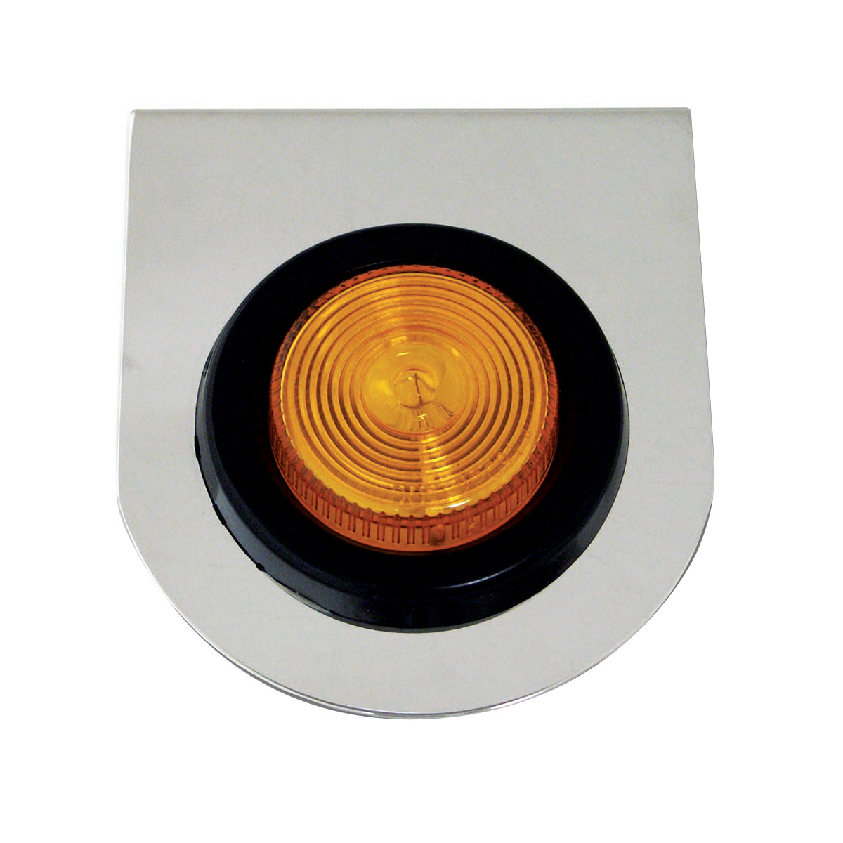 Chrome Steel L Bracket w/ Single 2" Round Light