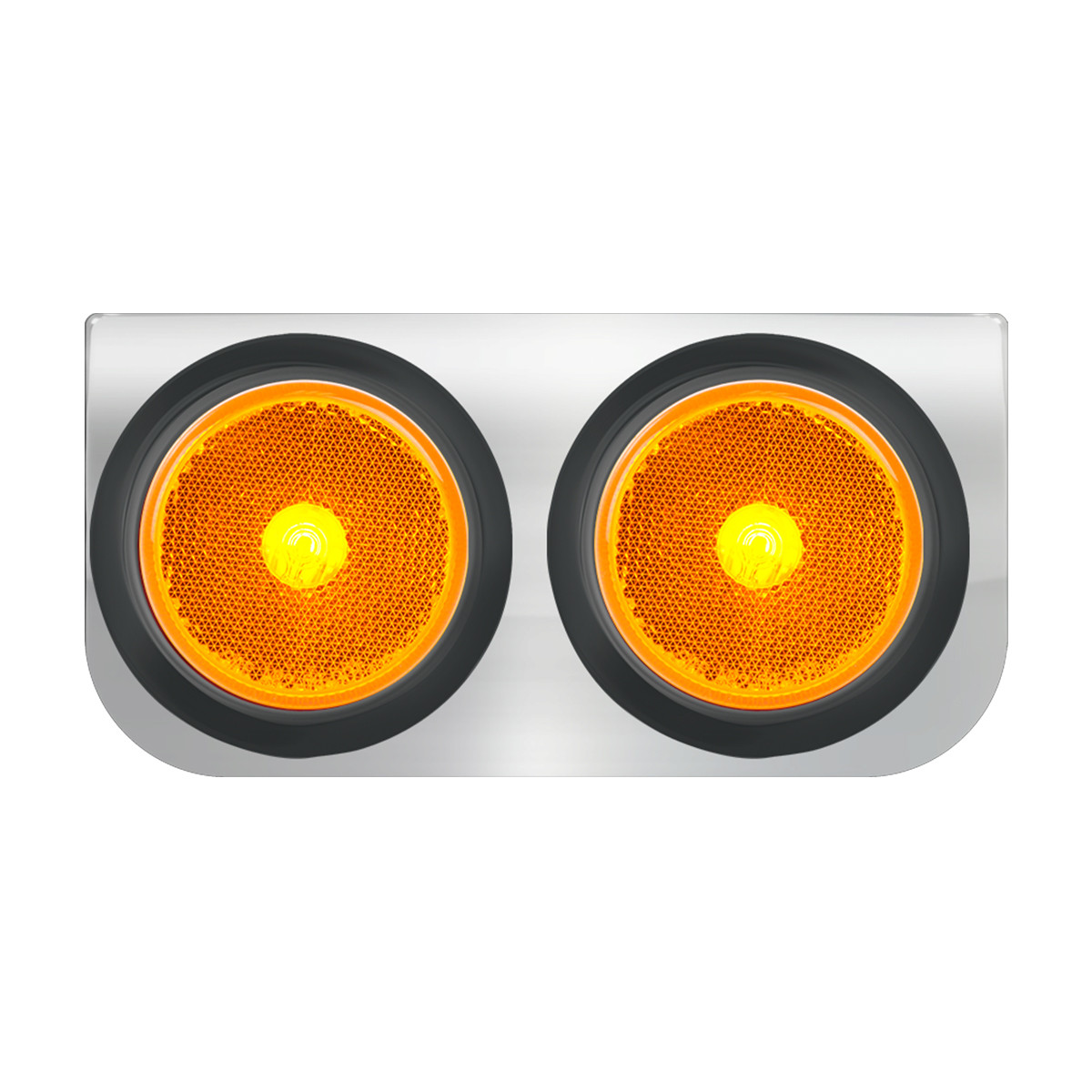 Stainless Steel L Bracket with Dual 2-1/2" Round Lights