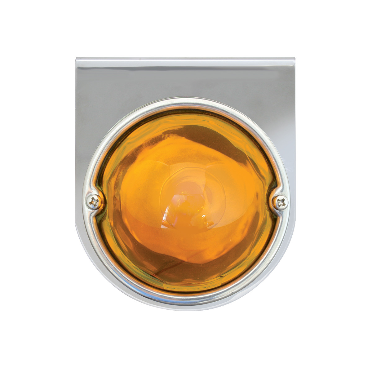 Chrome Steel L Bracket w/ Single 3-1/2" Round Light, Single Function