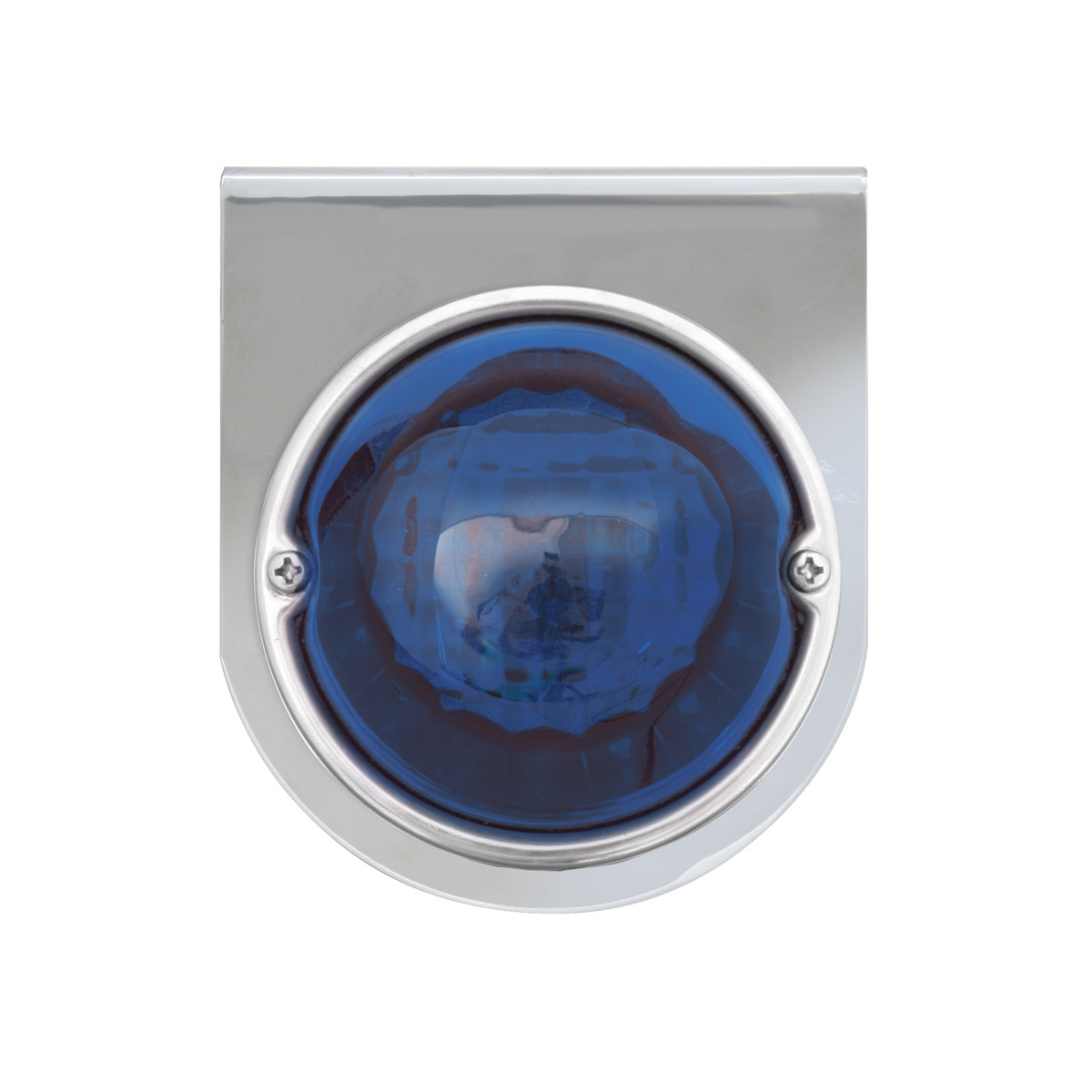 Chrome Steel L Bracket w/ Single 3-1/2" Round Light, Single Function