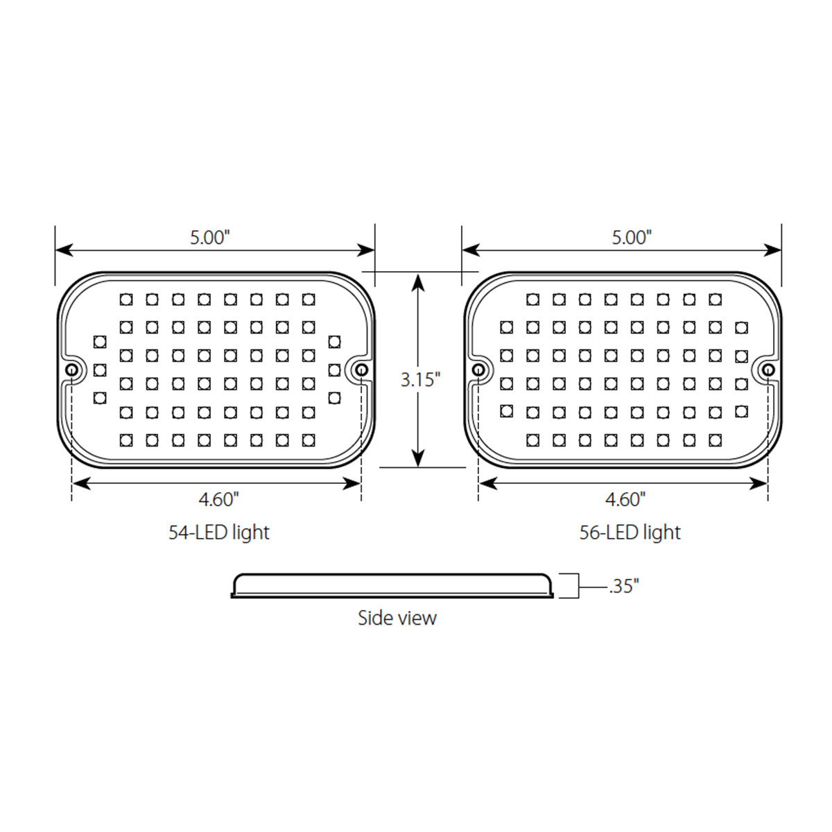 Ultra Thin Large Rectangular LED Strobe Light