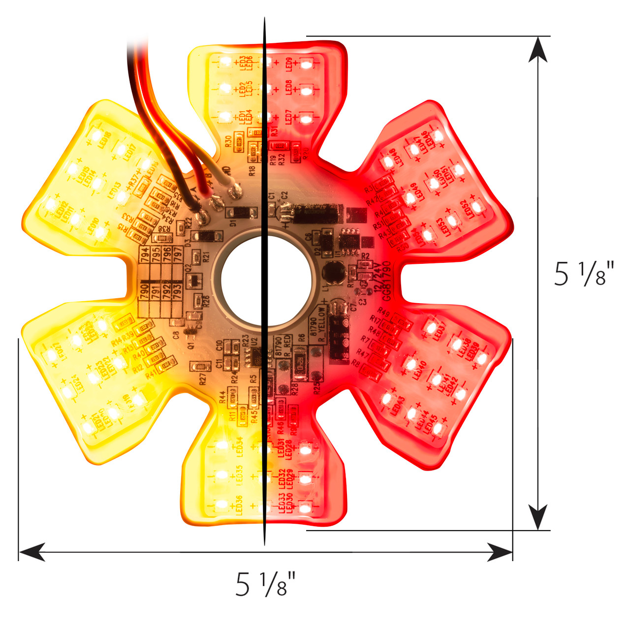 Ultra Thin Hex Air Cleaner Dual Color LED Light