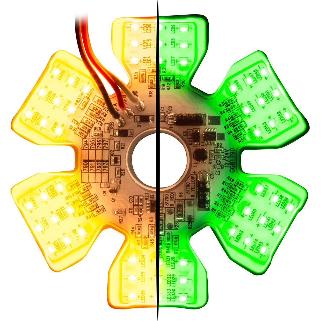 Ultra Thin Hex Air Cleaner Dual Color LED Light - Thumbnail 2