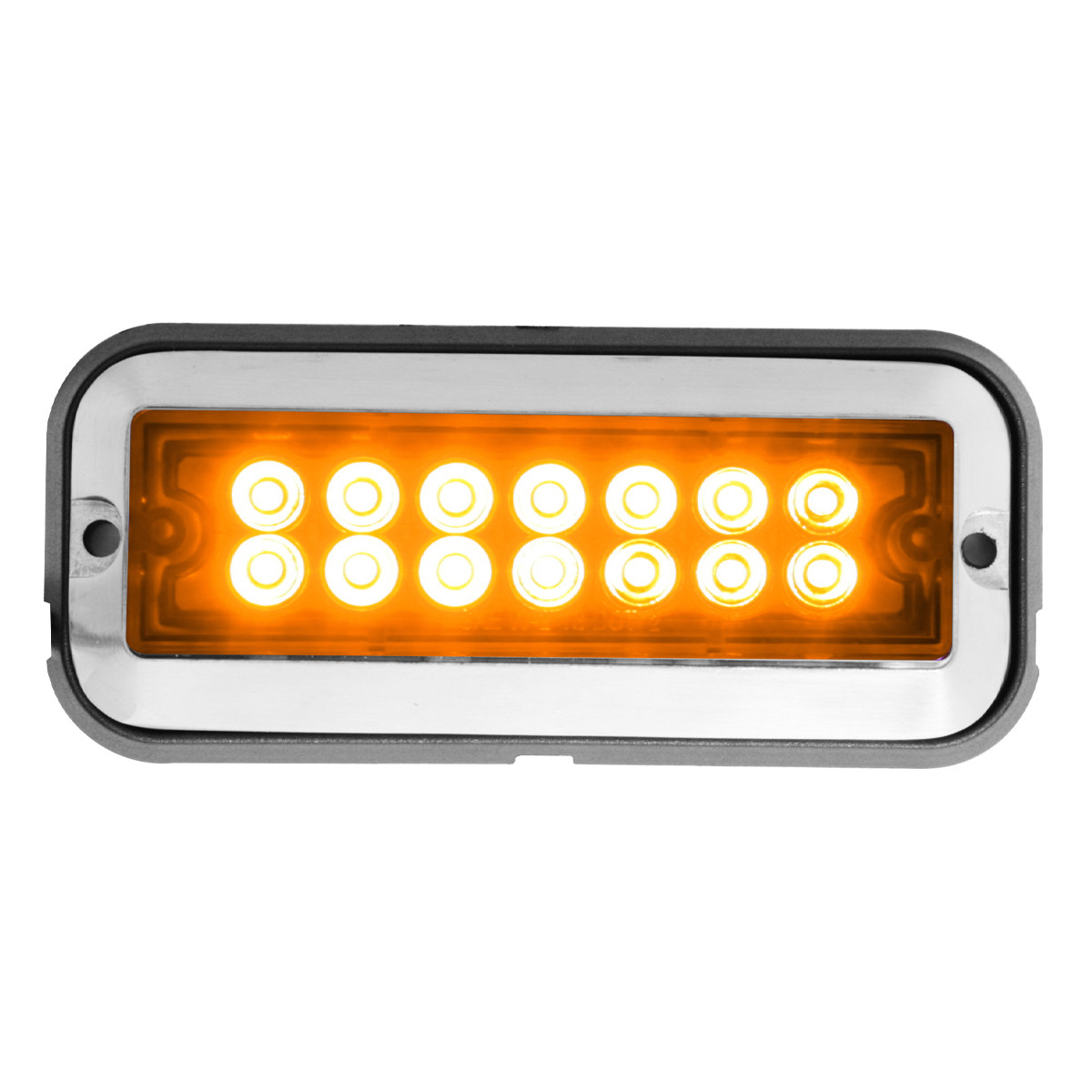 Medium Rectangular 14 LED Strobe Light w/ Aluminum Base