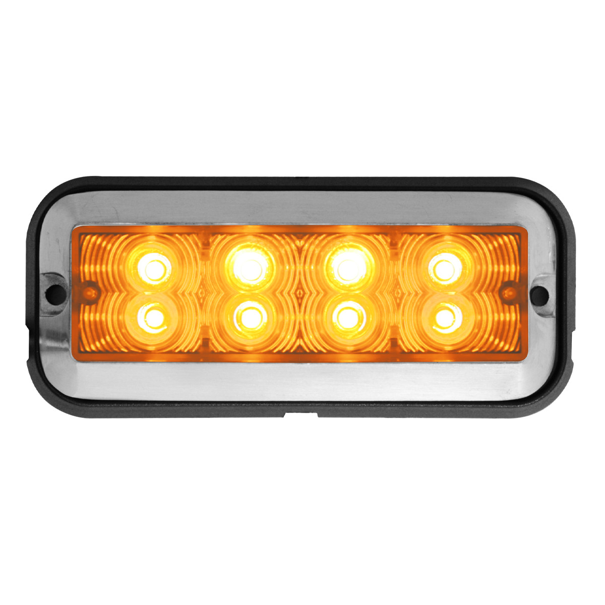 Medium Rectangular 8 LED Strobe Light w/ Aluminum Base - Thumbnail 2