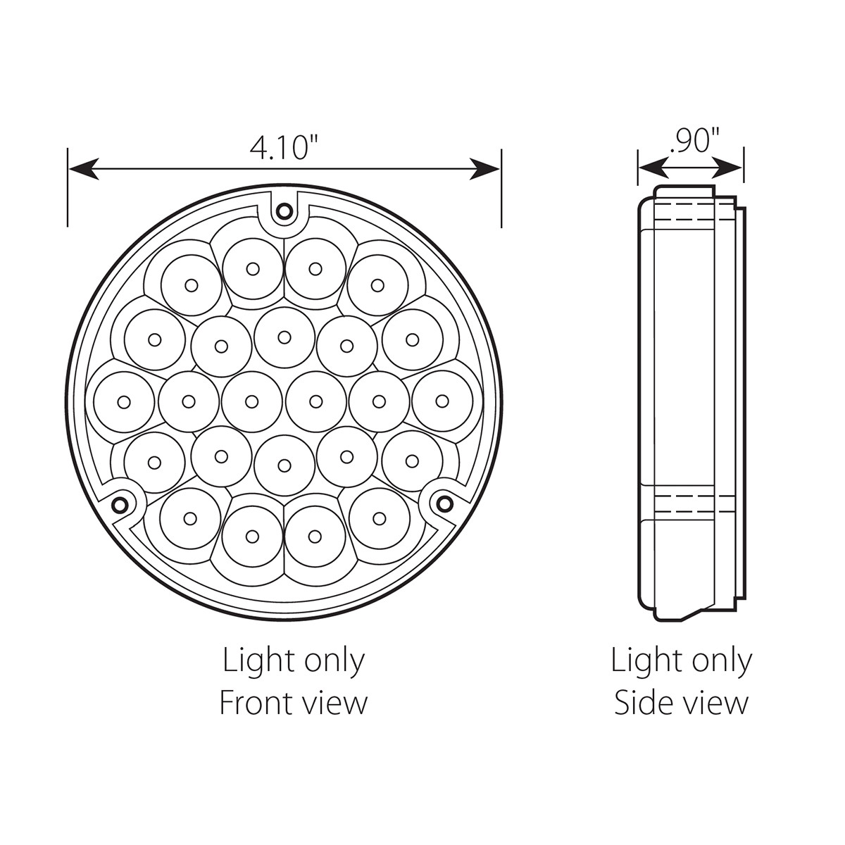 Pearl Series 4" Sleeper LED Light with Housing