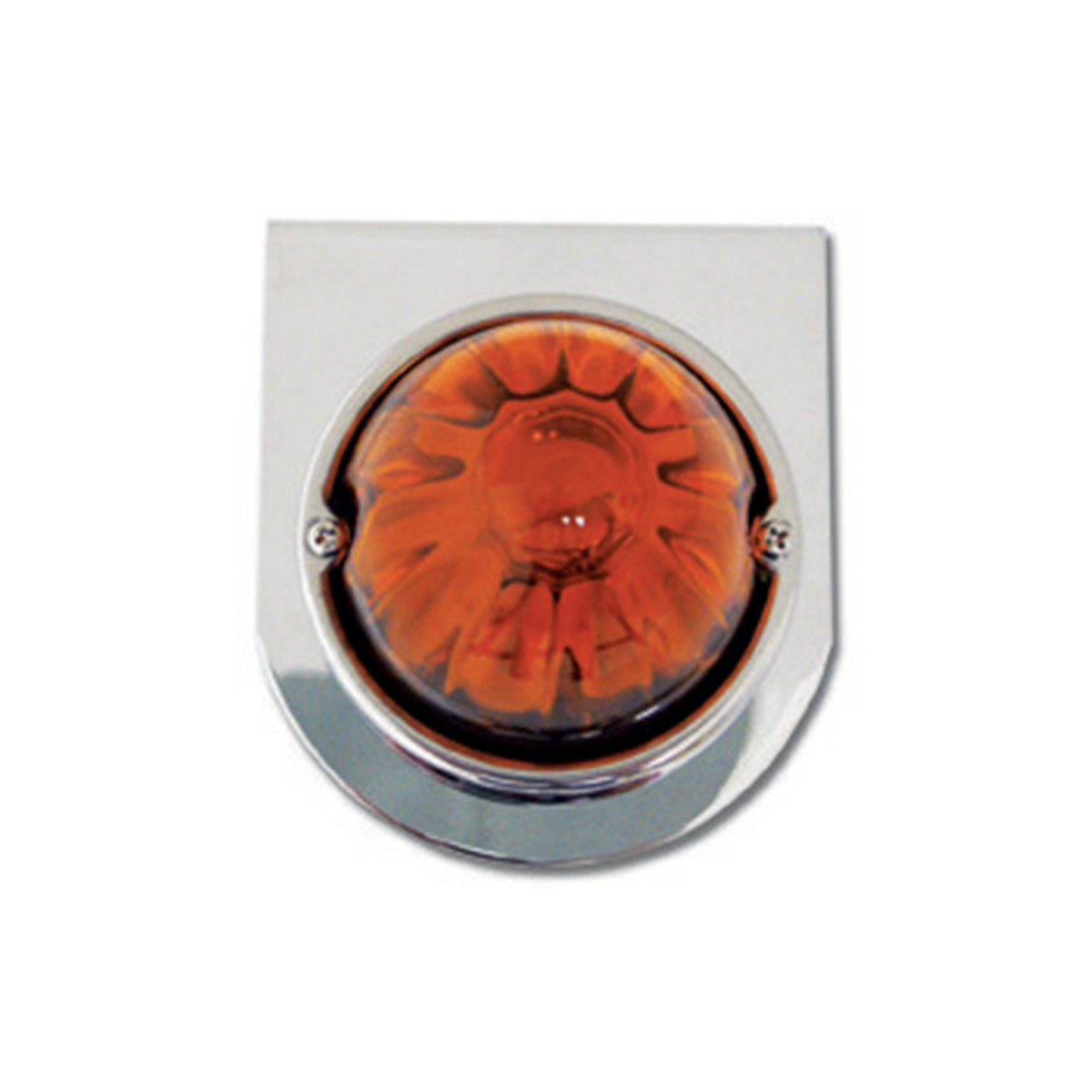 Chrome Steel L Bracket w/ Single 3-1/2" Round Light, Dual Functions