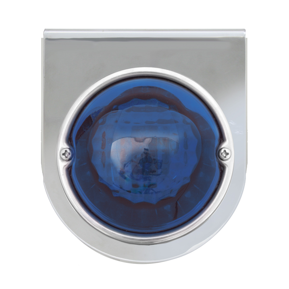 Stainless Steel L Bracket w/ Single 3-1/2" Round Light, Dual Functions