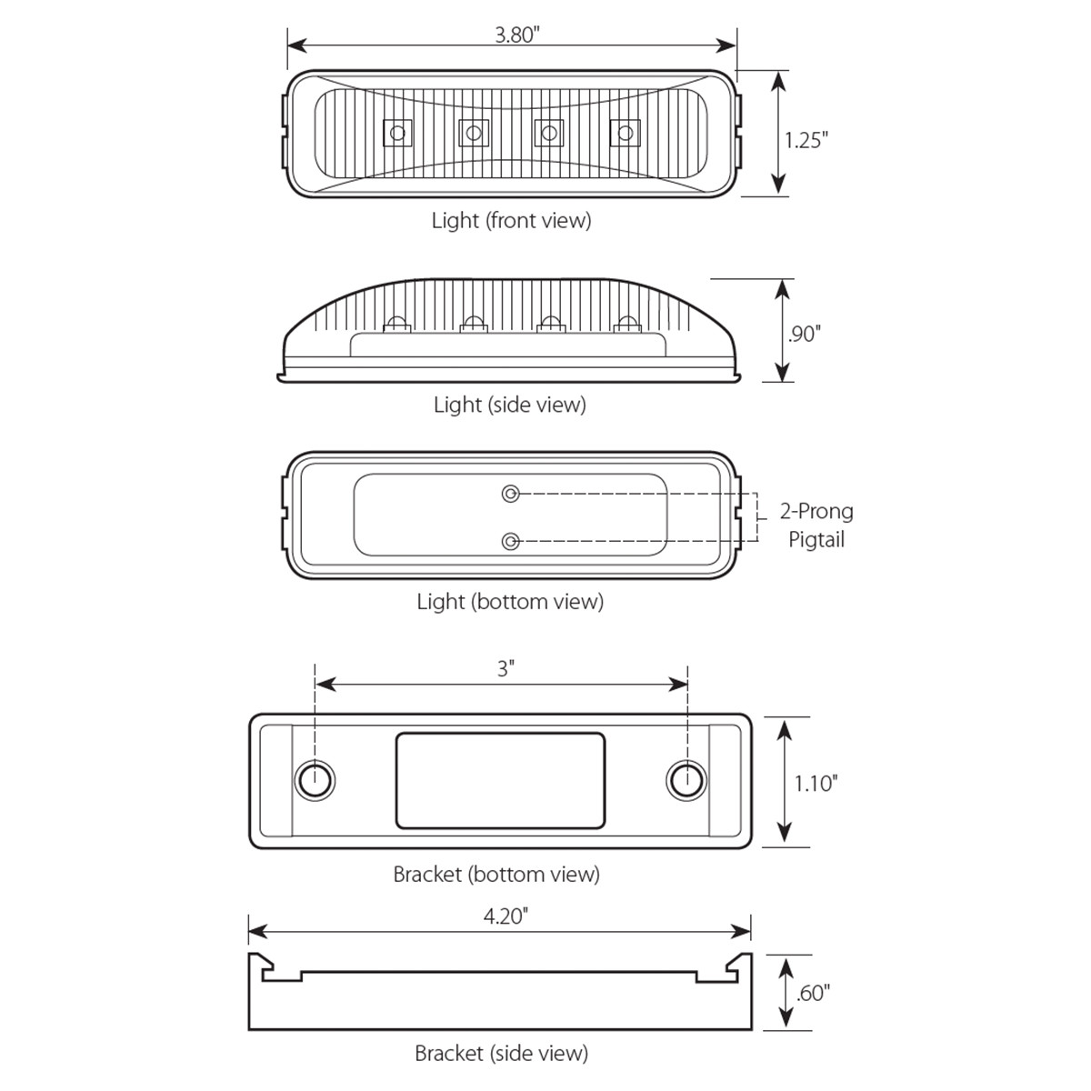 Medium Rectangular LED Light
