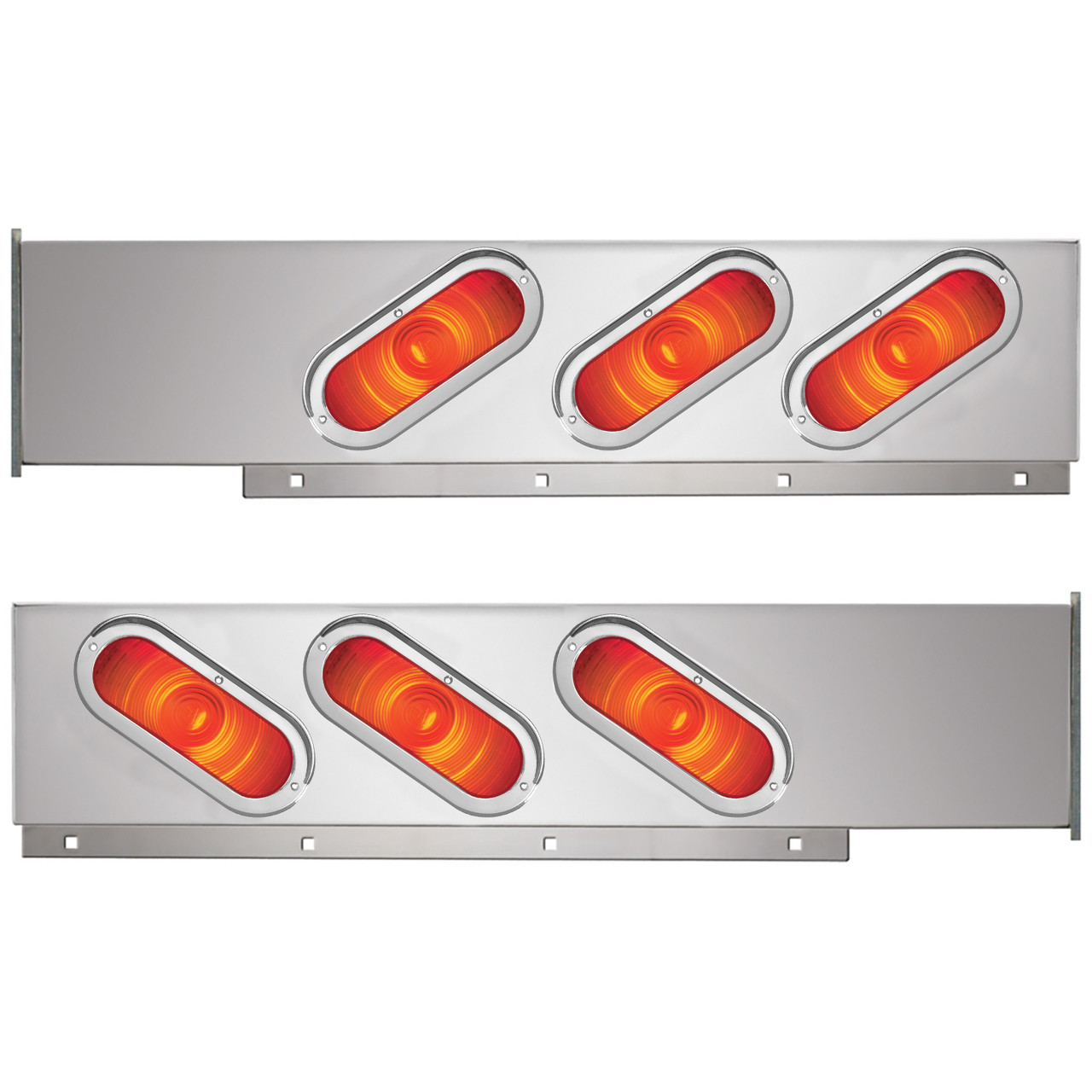 2-Pc Chrome Plated Steel Light Bar