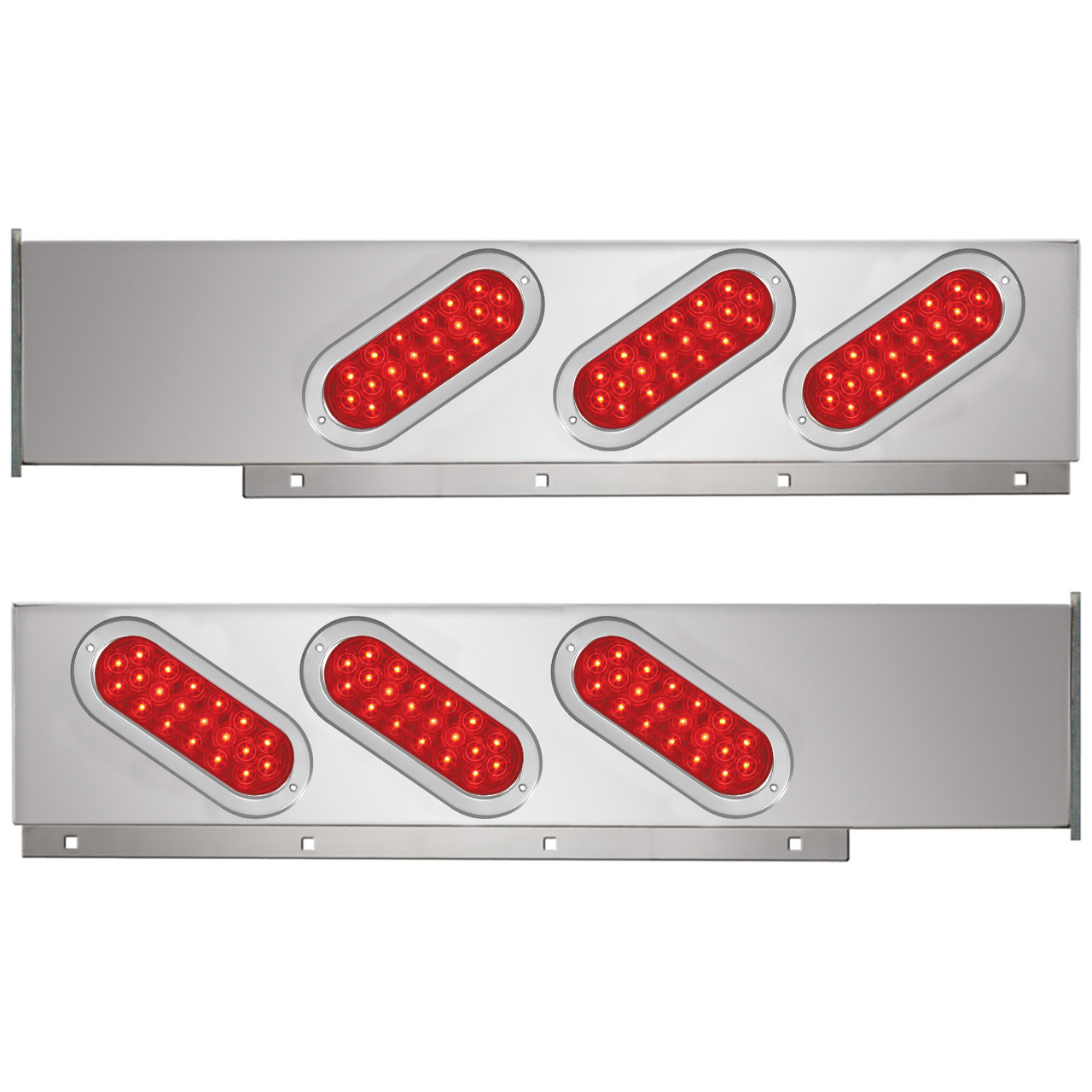 2-Pc Chrome Plated Steel Light Bar - Thumbnail 2