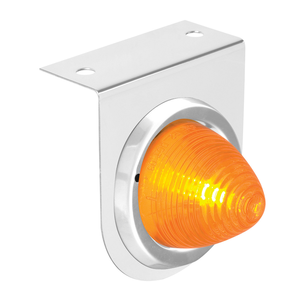 Chrome Steel L Bracket w/ Single 2" Round Light