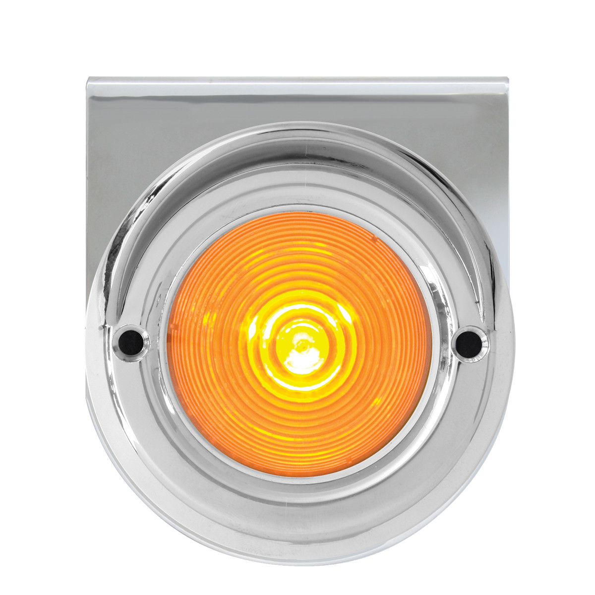 Chrome Steel L Bracket w/ Single 2" Round Light